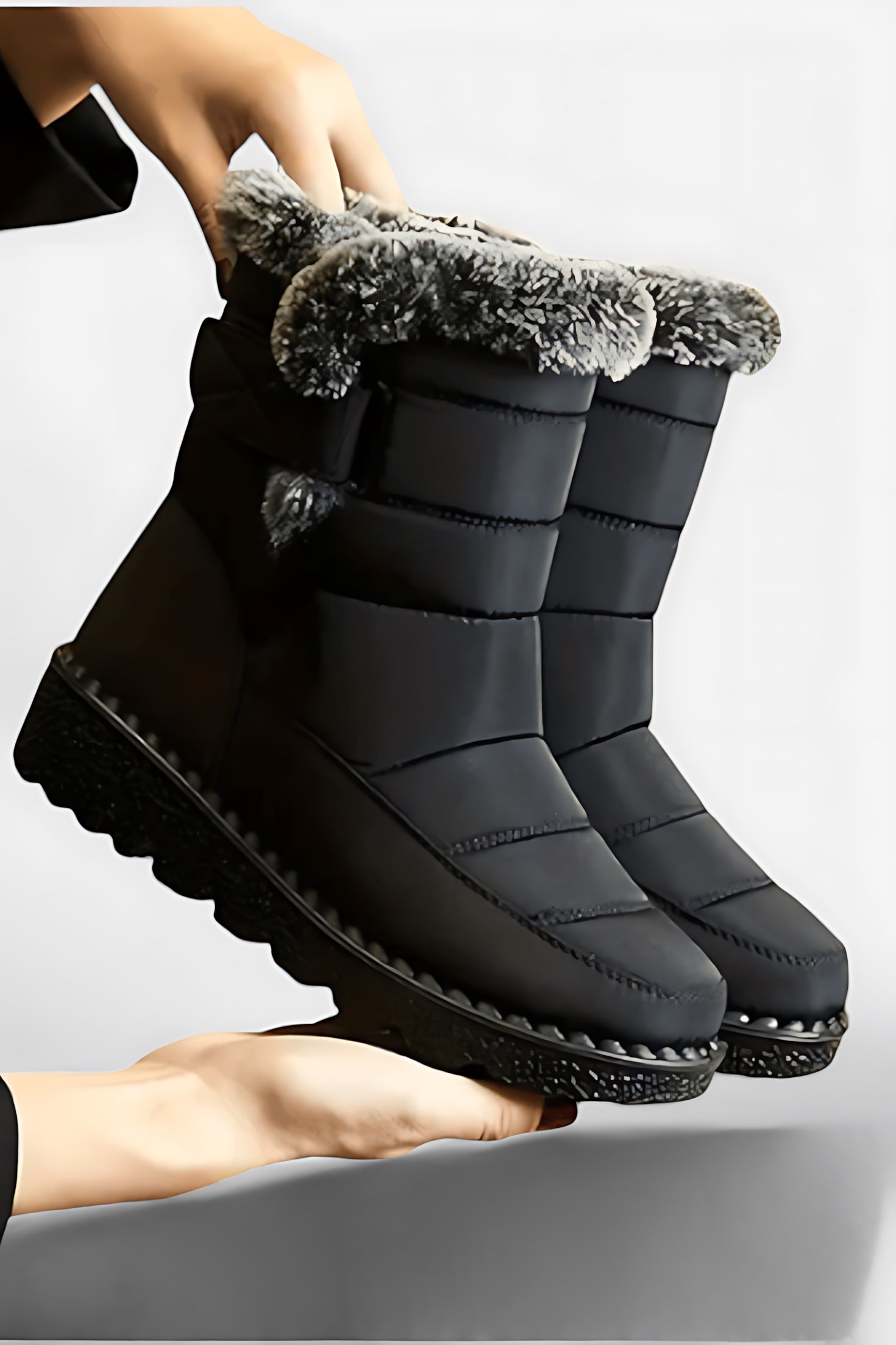 Paisley – Quilted Faux Fur Lined Snow Boots