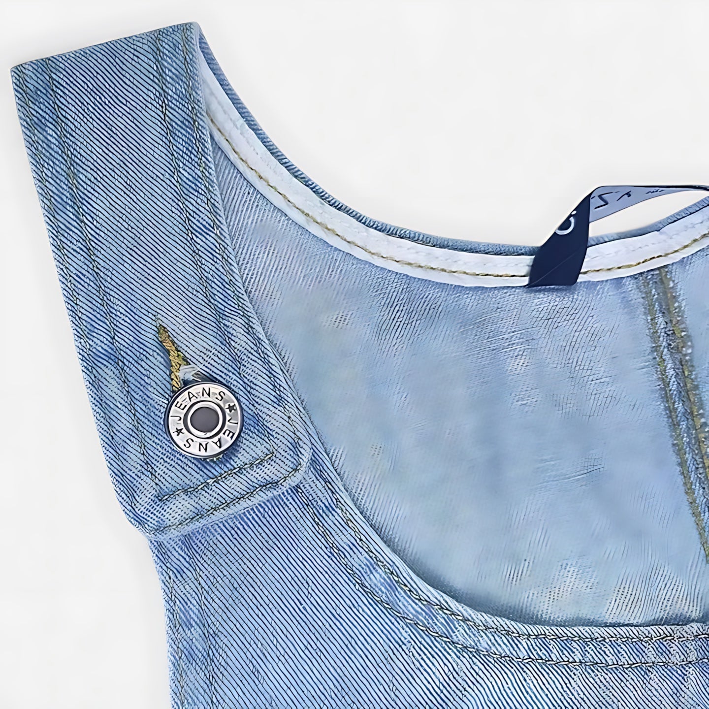 Paloma – Denim Pinafore Mini Dress