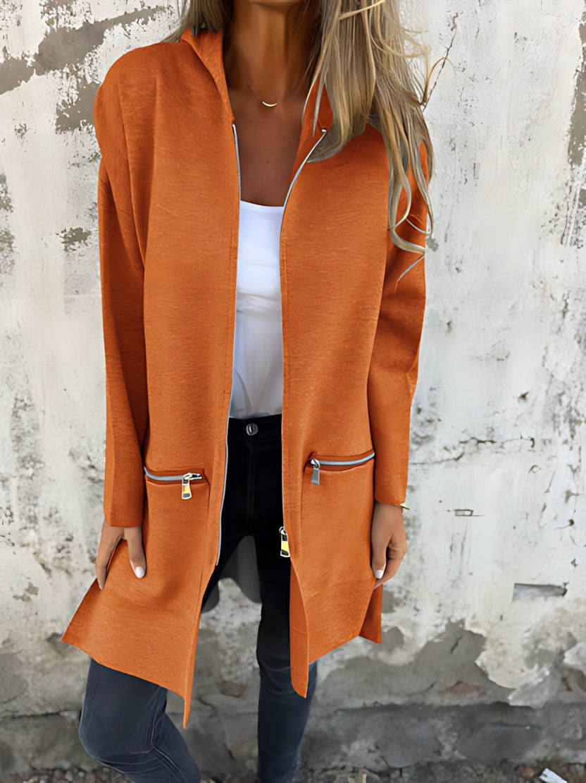 Paloma – Zip Up Long Sleeve Knit Cardigan