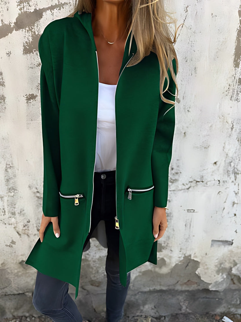 Paloma – Zip Up Long Sleeve Knit Cardigan
