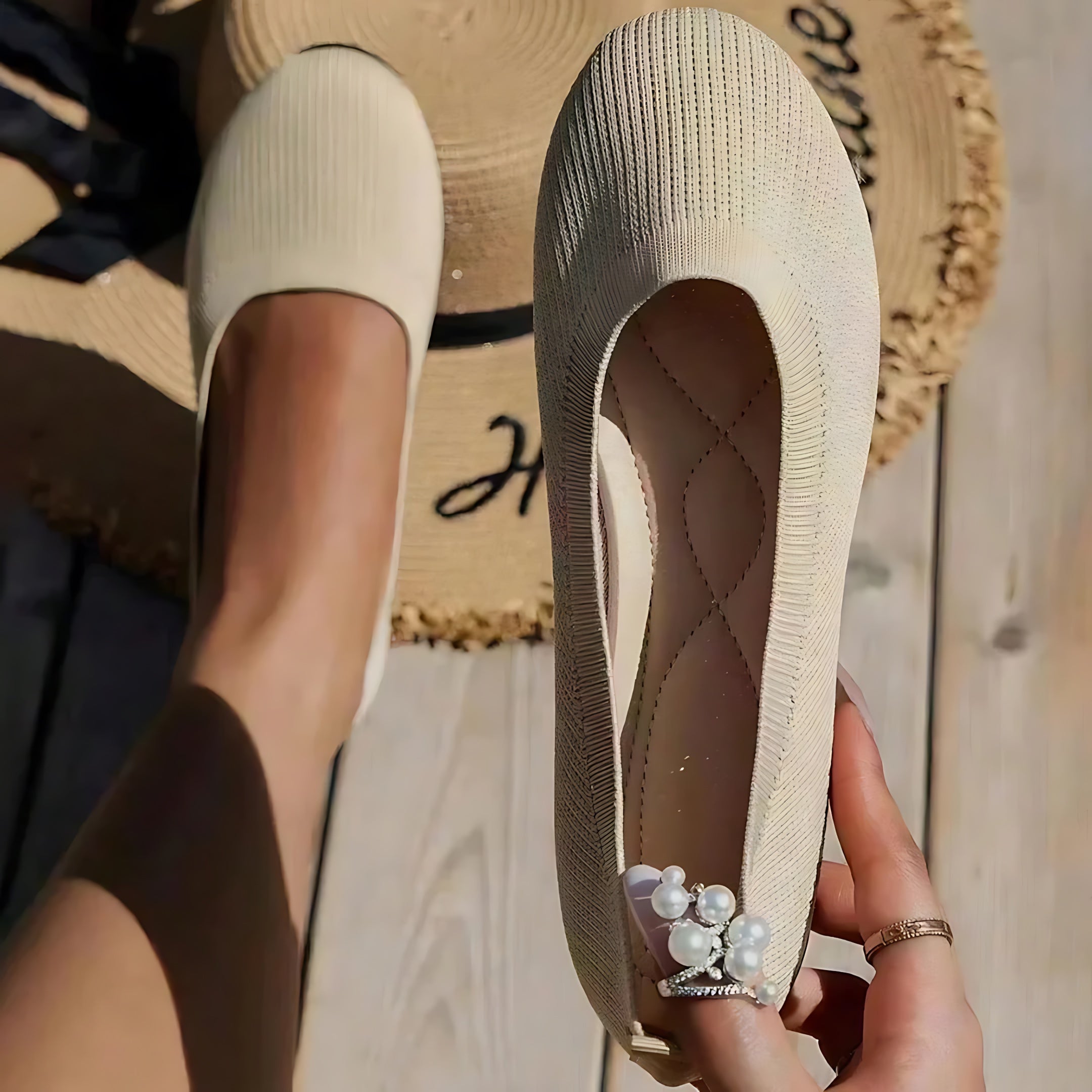 Penelope – Slip On Almond Toe Ballet Flats