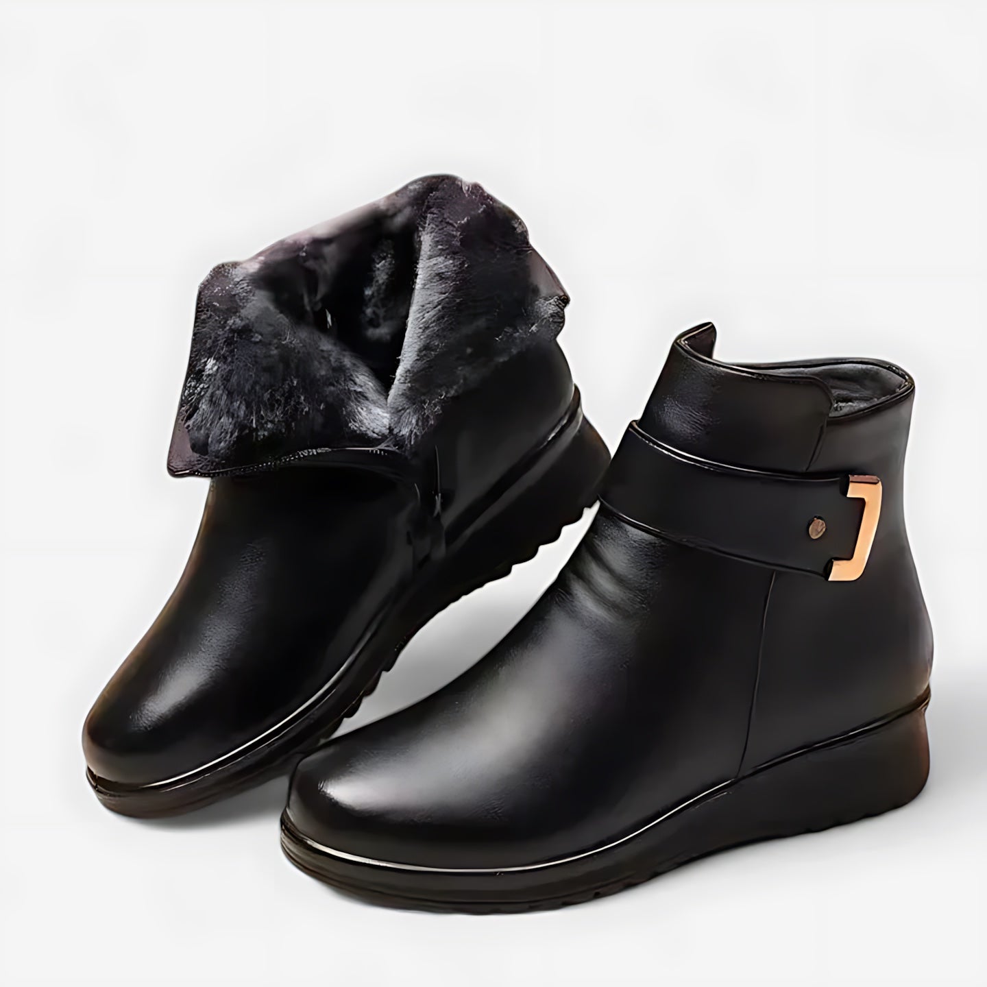 Peyton – Leather Faux Fur Lined Ankle Boots