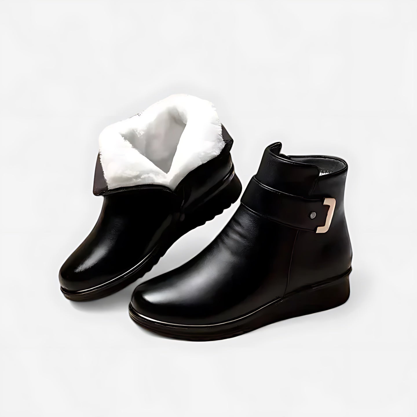 Peyton – Leather Faux Fur Lined Ankle Boots