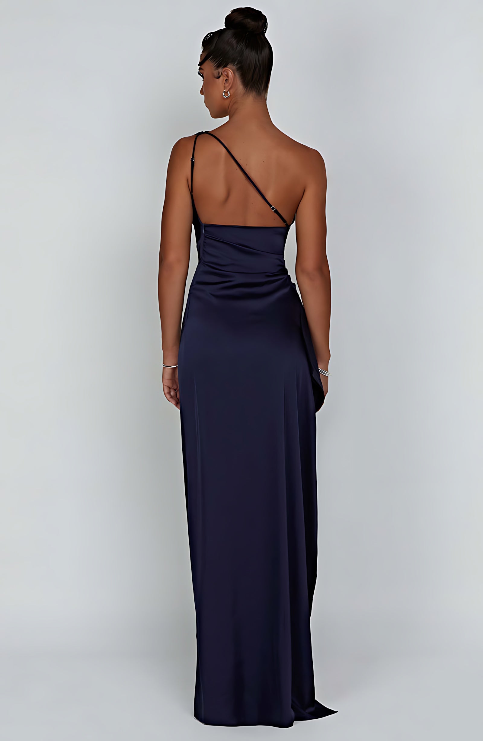 Phoebe – Satin One Shoulder Wedding Guest Maxi Dress