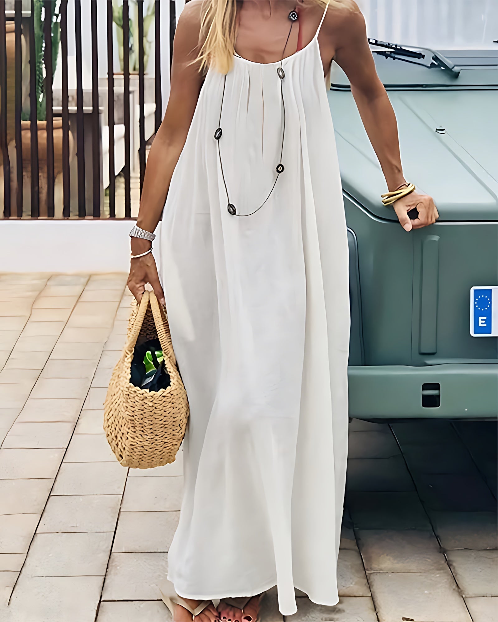 Phoebe – Square Neck Cami Summer Maxi Dress