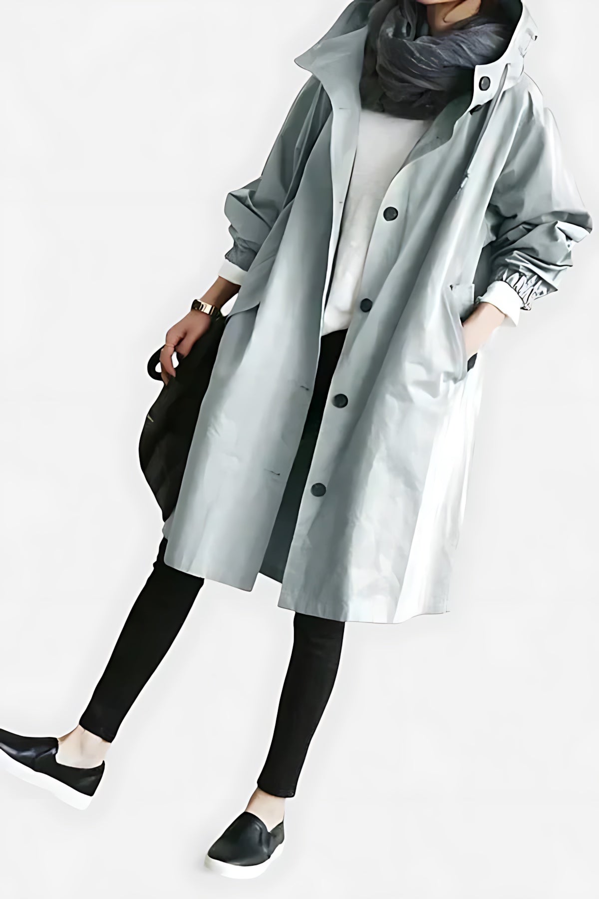 Priscilla – Button Up Longline Raincoat