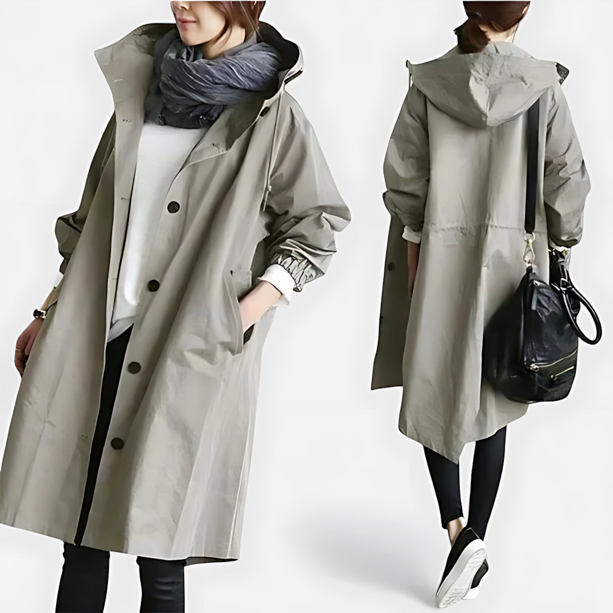 Priscilla – Button Up Longline Raincoat