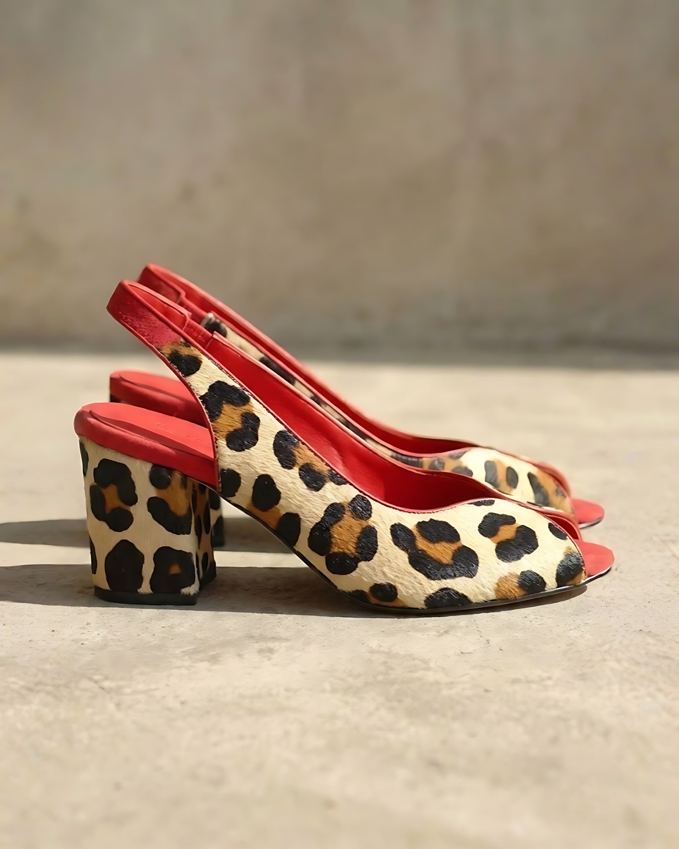 Priscilla – Leopard Print Platform Block Heel Sandals