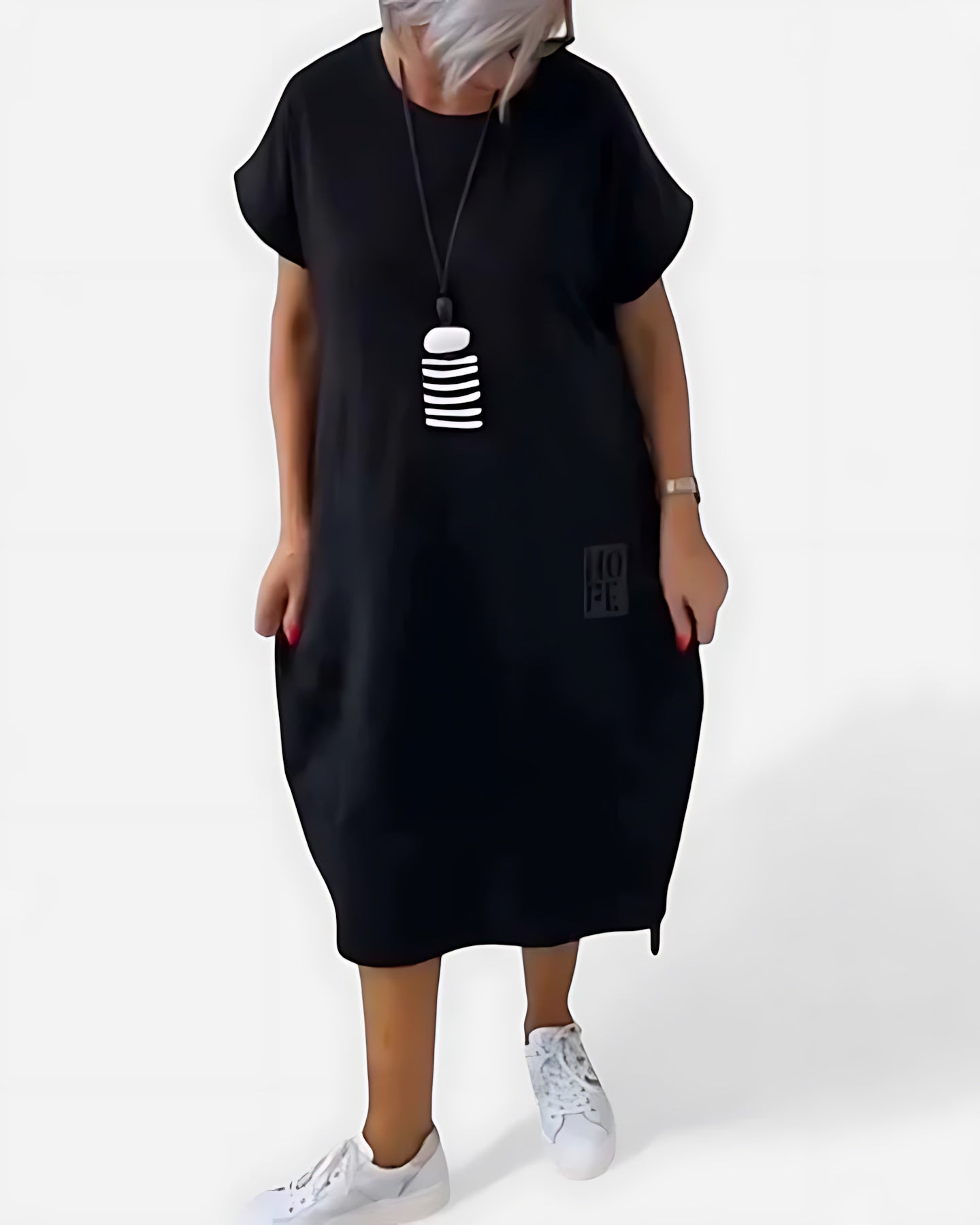 Priscilla – Oversized Cocoon Batwing Sleeve Midi Dress