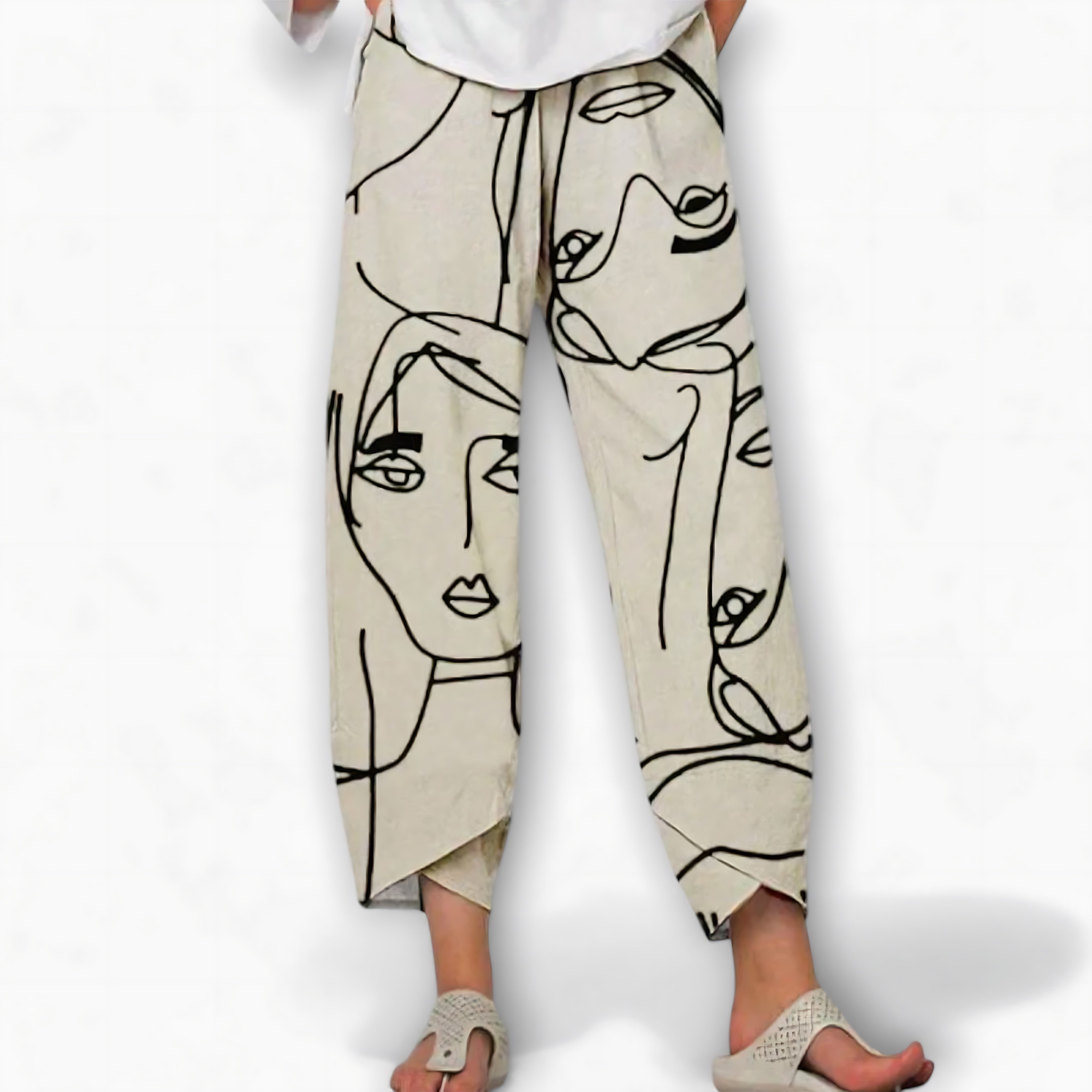 Quinn – Abstract Print Tapered Pants