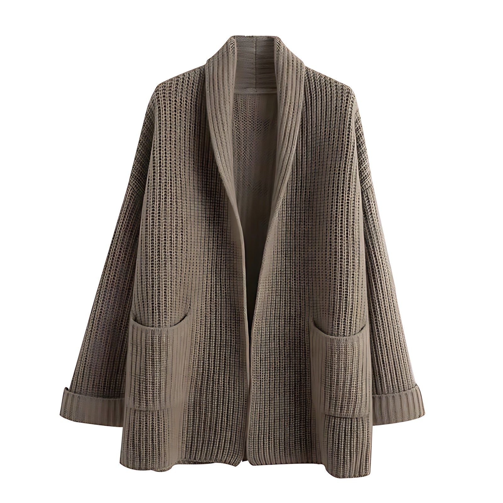 Quinn – Ribbed Knit Open Front Cardigan