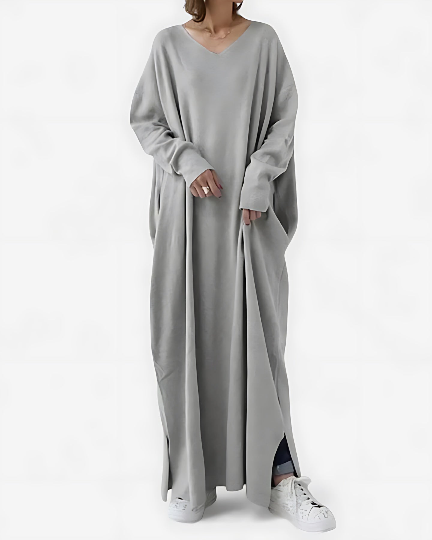 Reagen – Oversized V Neck Kaftan Maxi Dress
