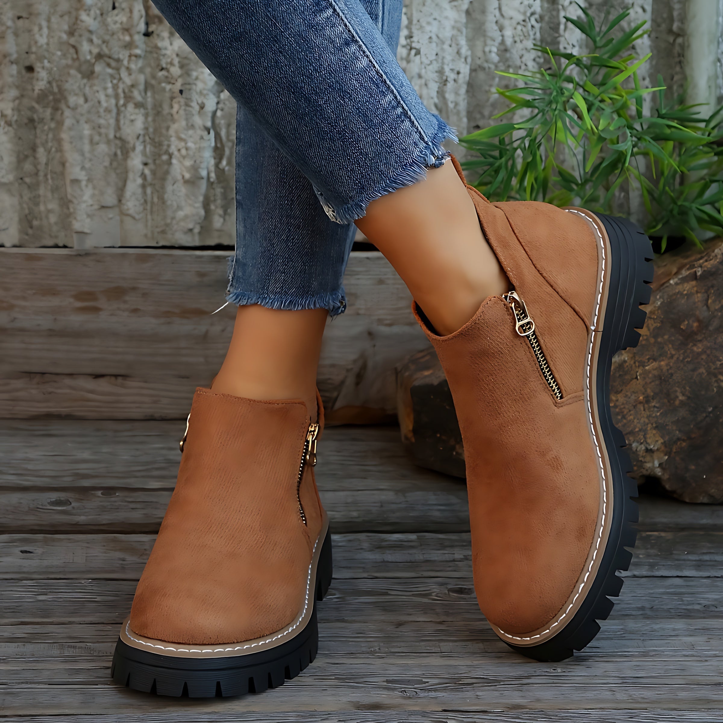 Rebecca – Leopard Print Lace Up Ankle Boots