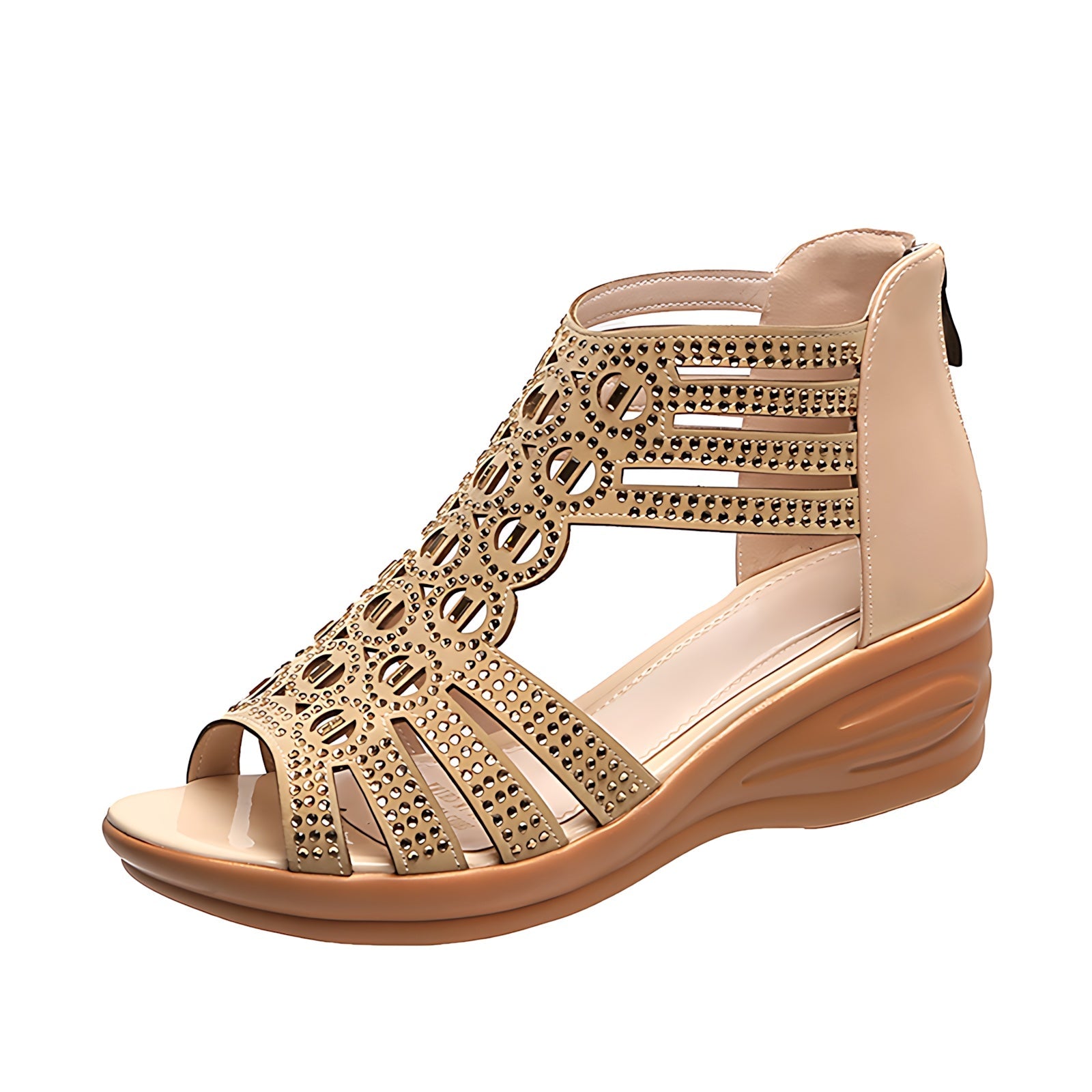 Renata – Caged Strappy Block Heel Sandals