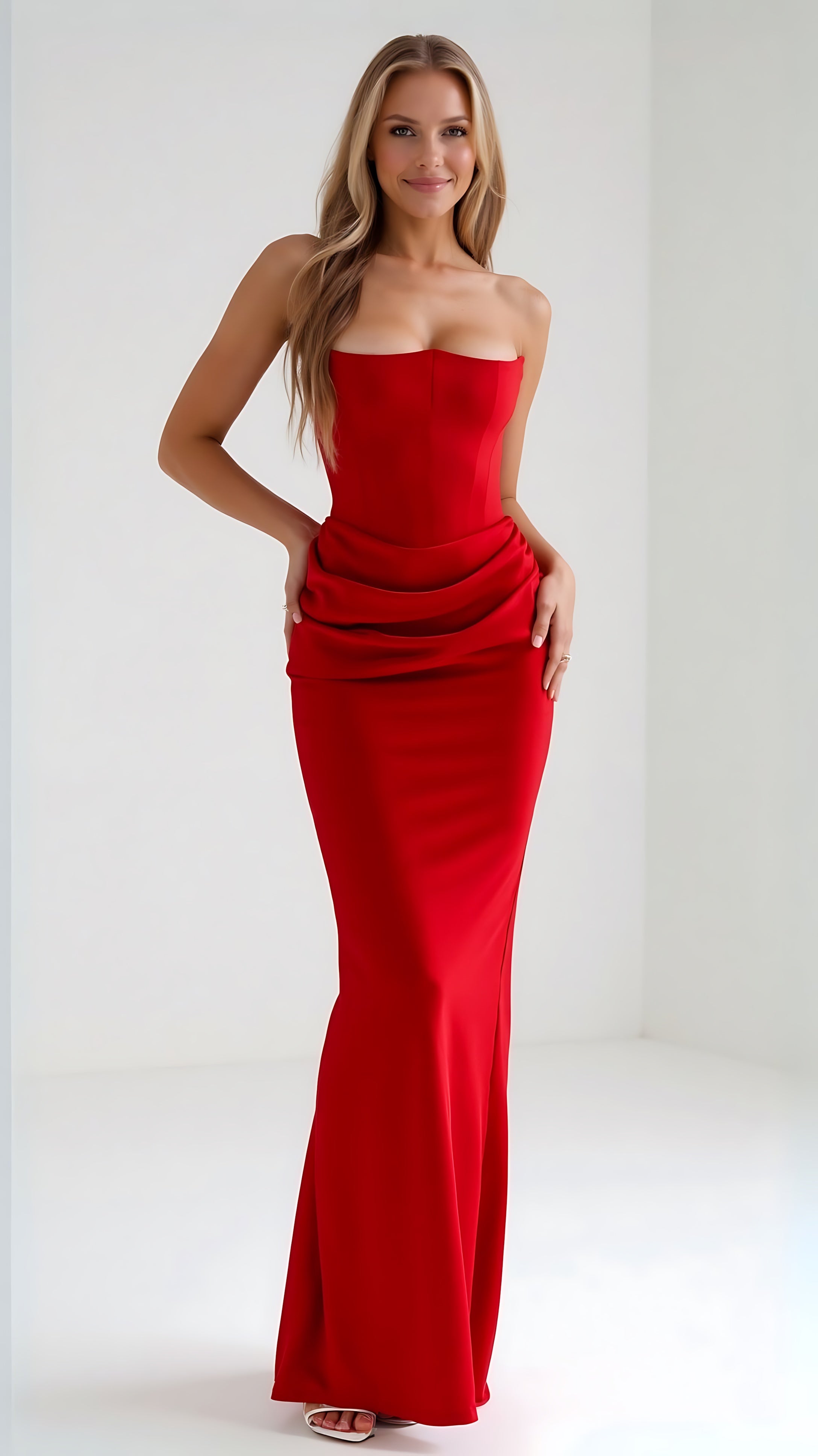 Renata – Strapless Bodycon Evening Maxi Dress
