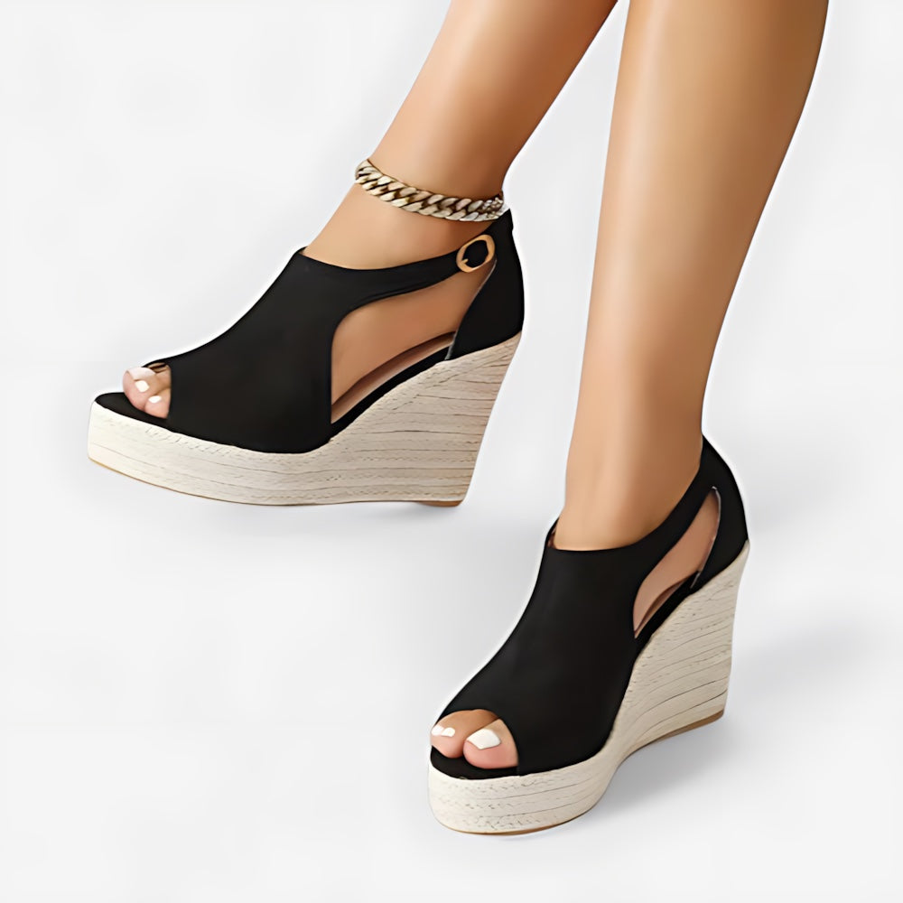 Riley – Peep Toe Platform Wedge Sandals