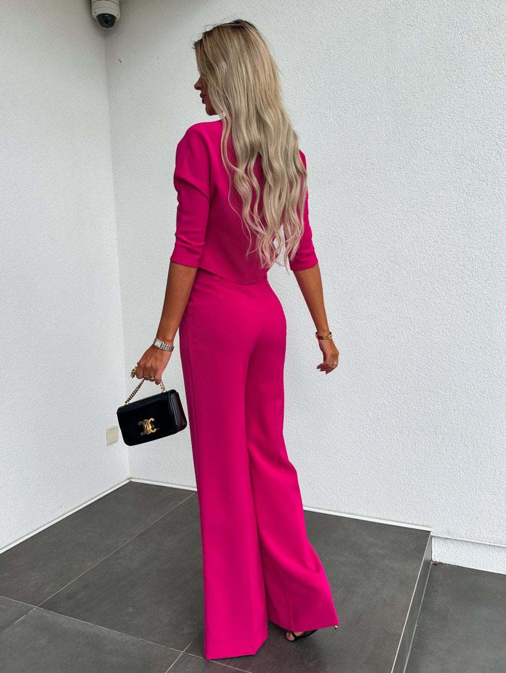 Tabitha – Long Sleeve Crop Top and Flare Pants Lounge Two Piece Set