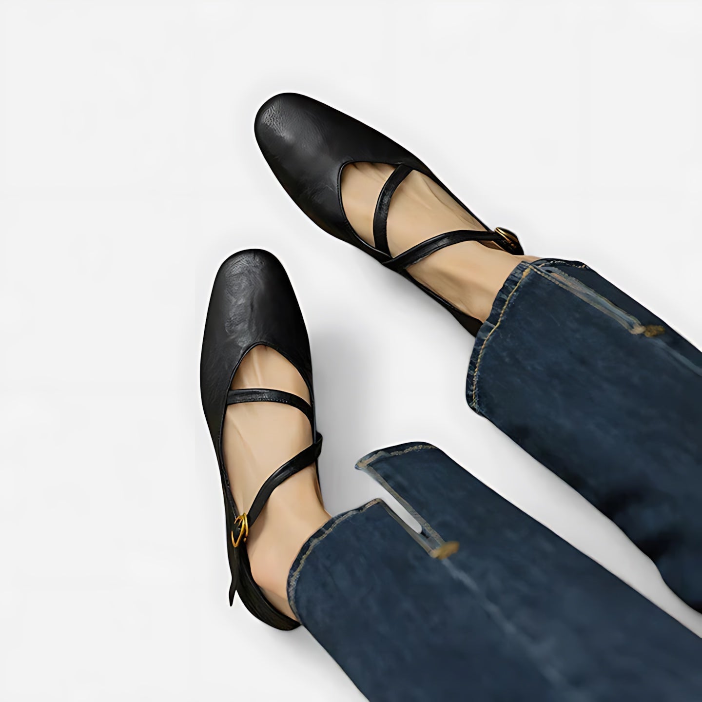 Ruby – Criss Cross Strap Ballet Flats