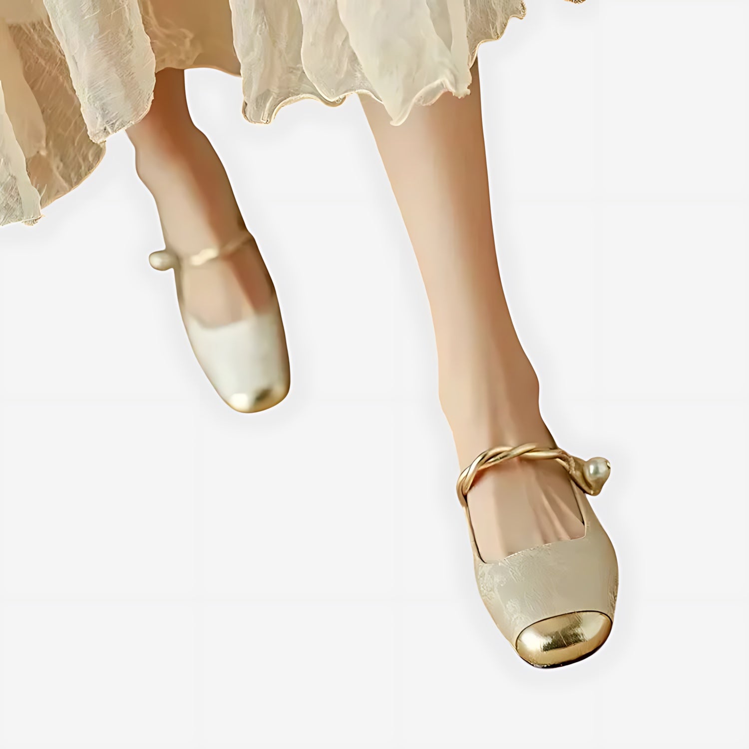 Rylee – Jacquard Cap Toe Low Heel Mary Janes