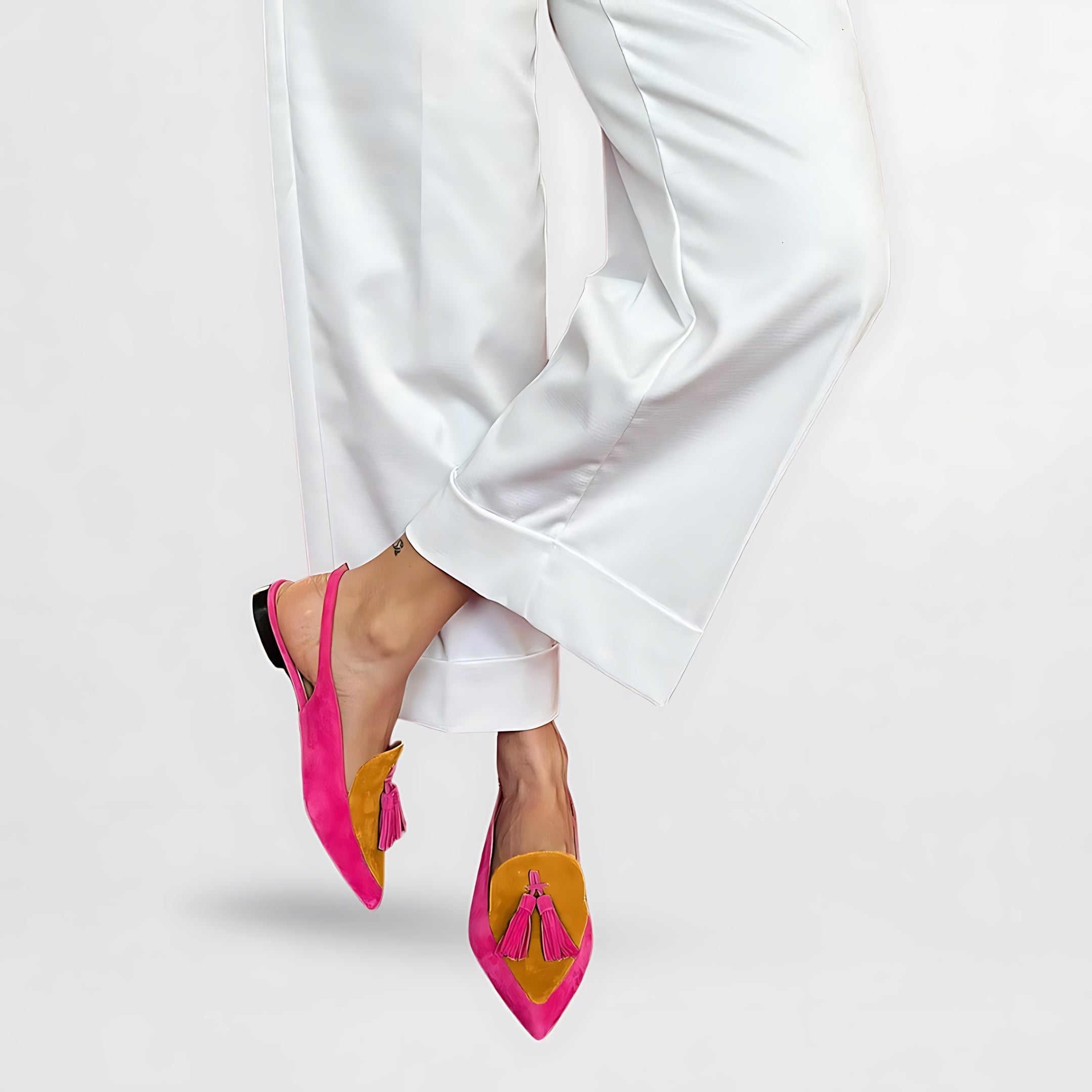 Rylee – Suede Fringe Pointed Toe Flats