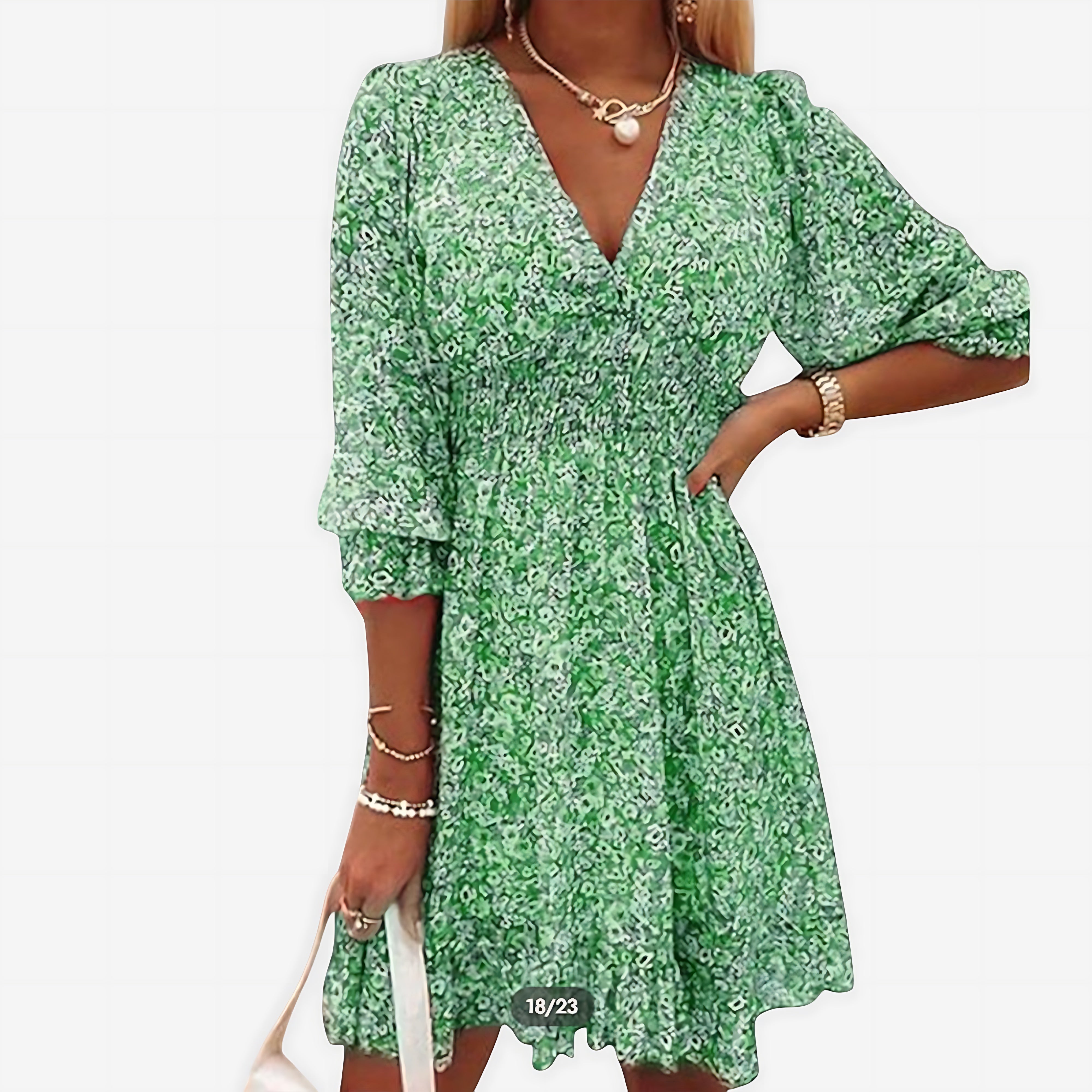 Sabrina – Ditsy Floral Smocked Waist Ruffle Mini Dress