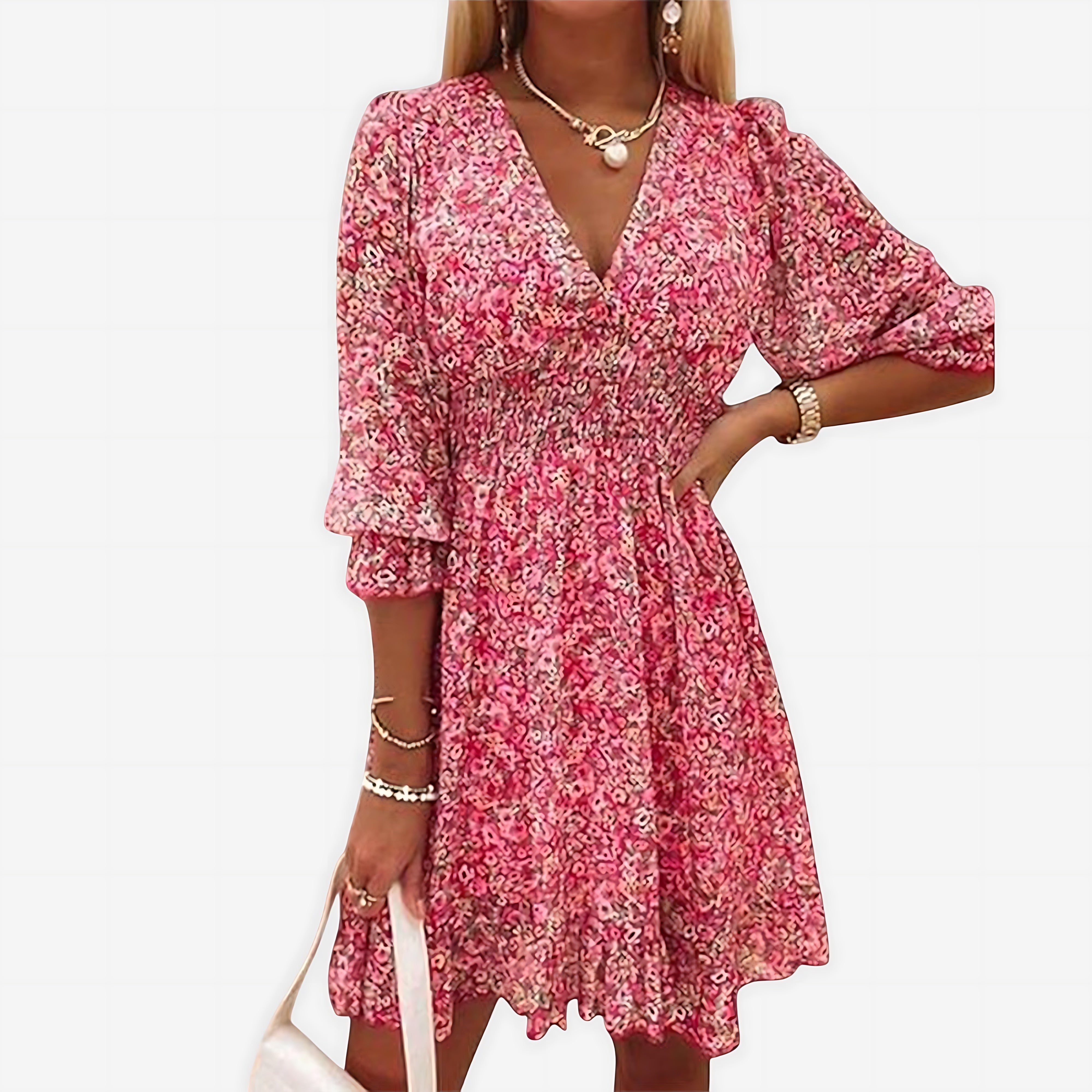 Sabrina – Ditsy Floral Smocked Waist Ruffle Mini Dress