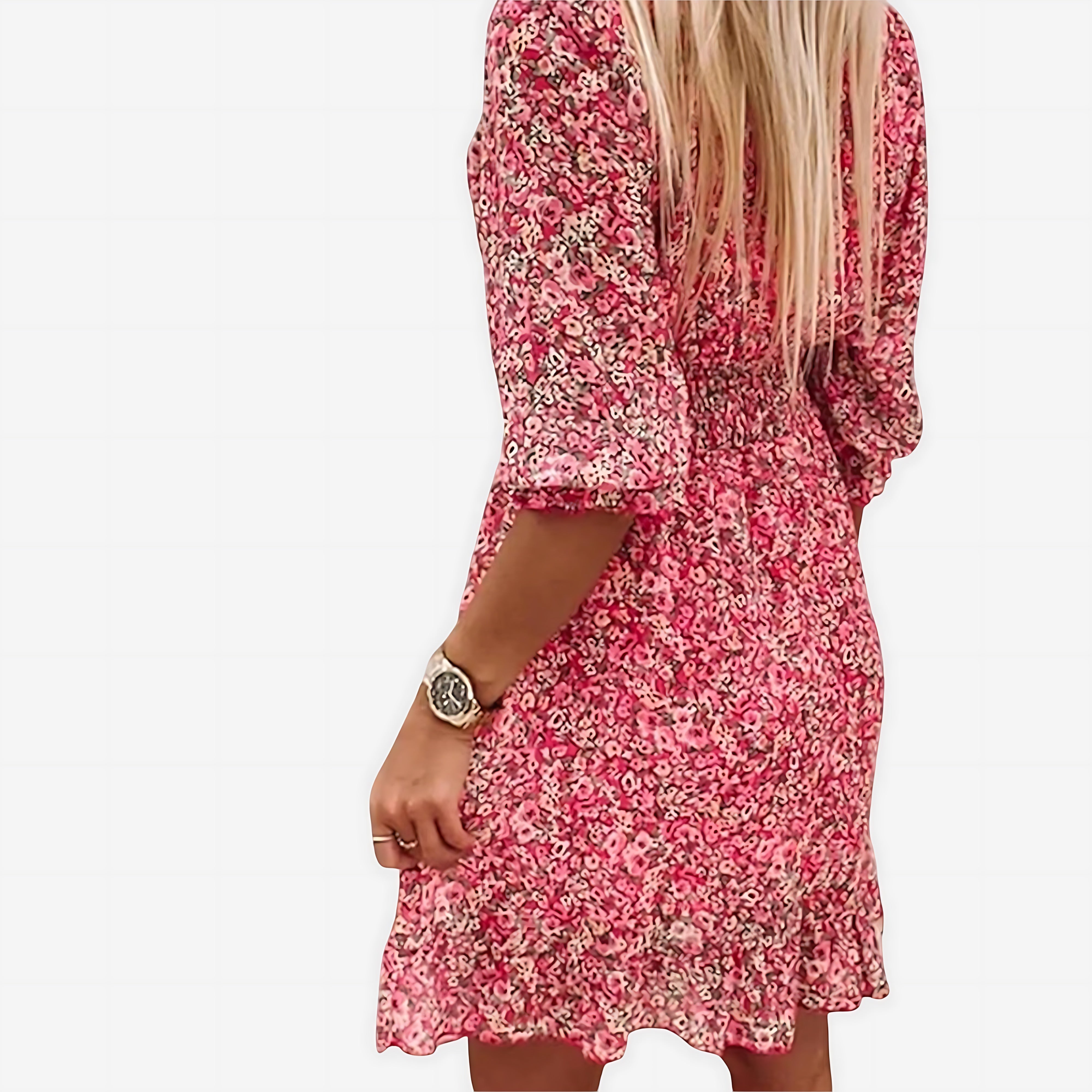 Sabrina – Ditsy Floral Smocked Waist Ruffle Mini Dress