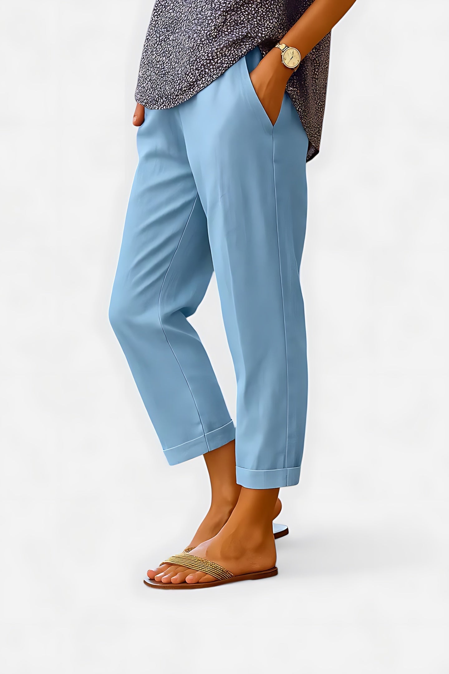 Sabrina – High Waist Cropped Straight Leg Pants