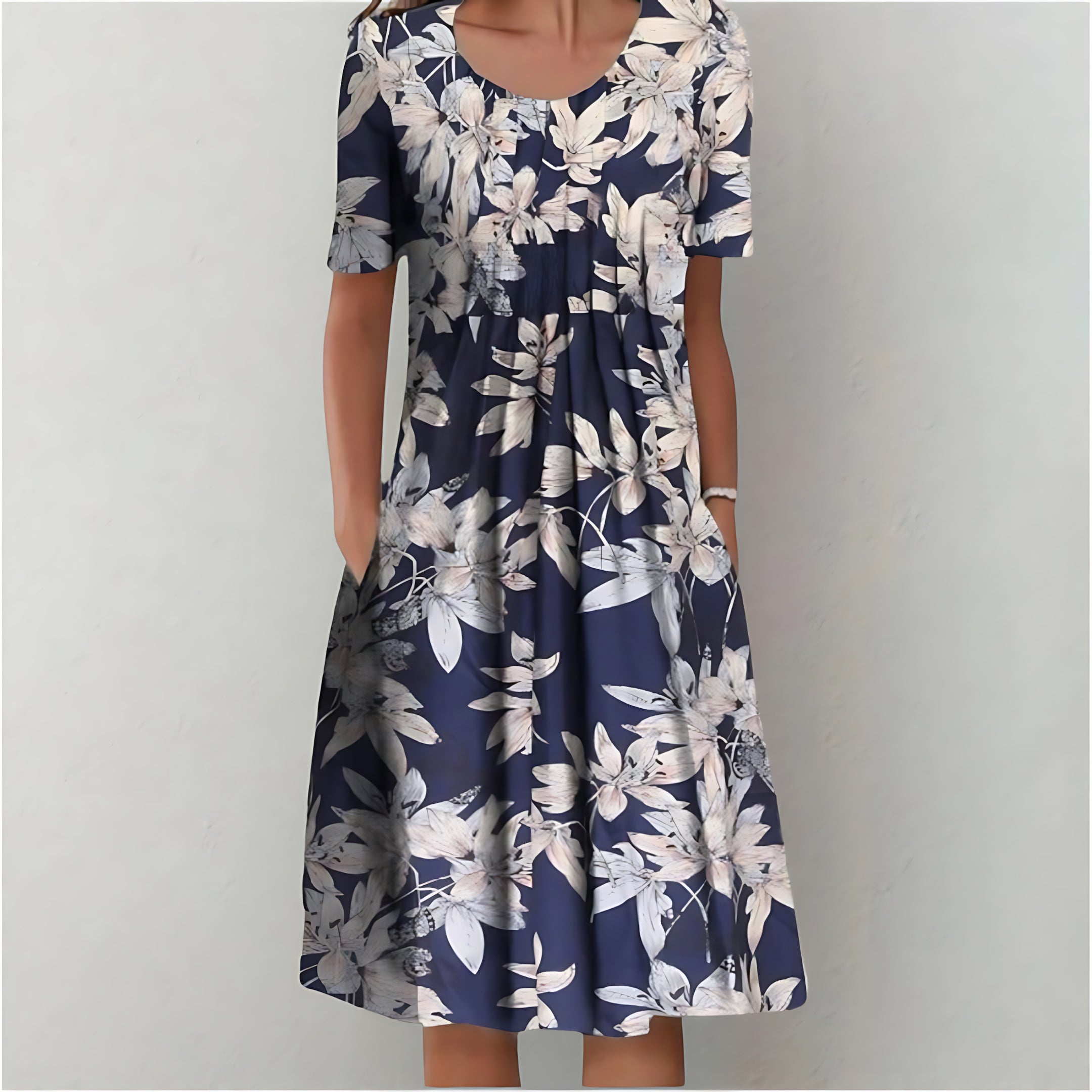 Sadie – Ditsy Floral Puff Sleeve Summer Midi Dress