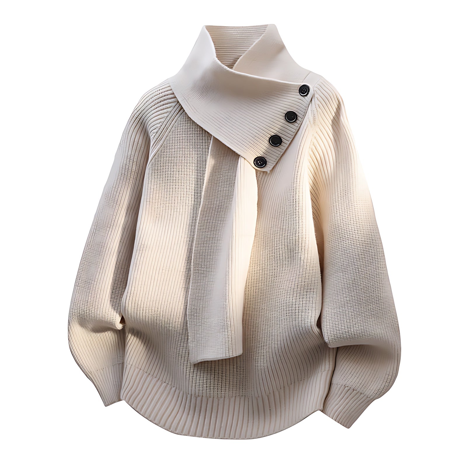 Sadie – Scarf Neck Knit Sweater