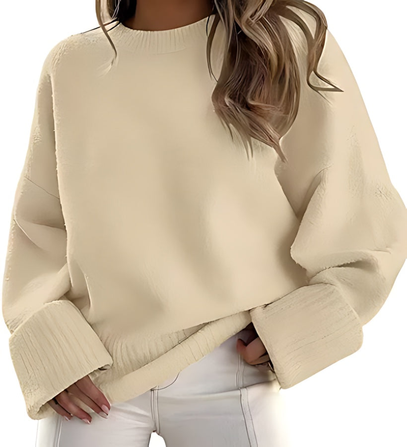 Sara – Oversized Crew Neck Knit Sweater