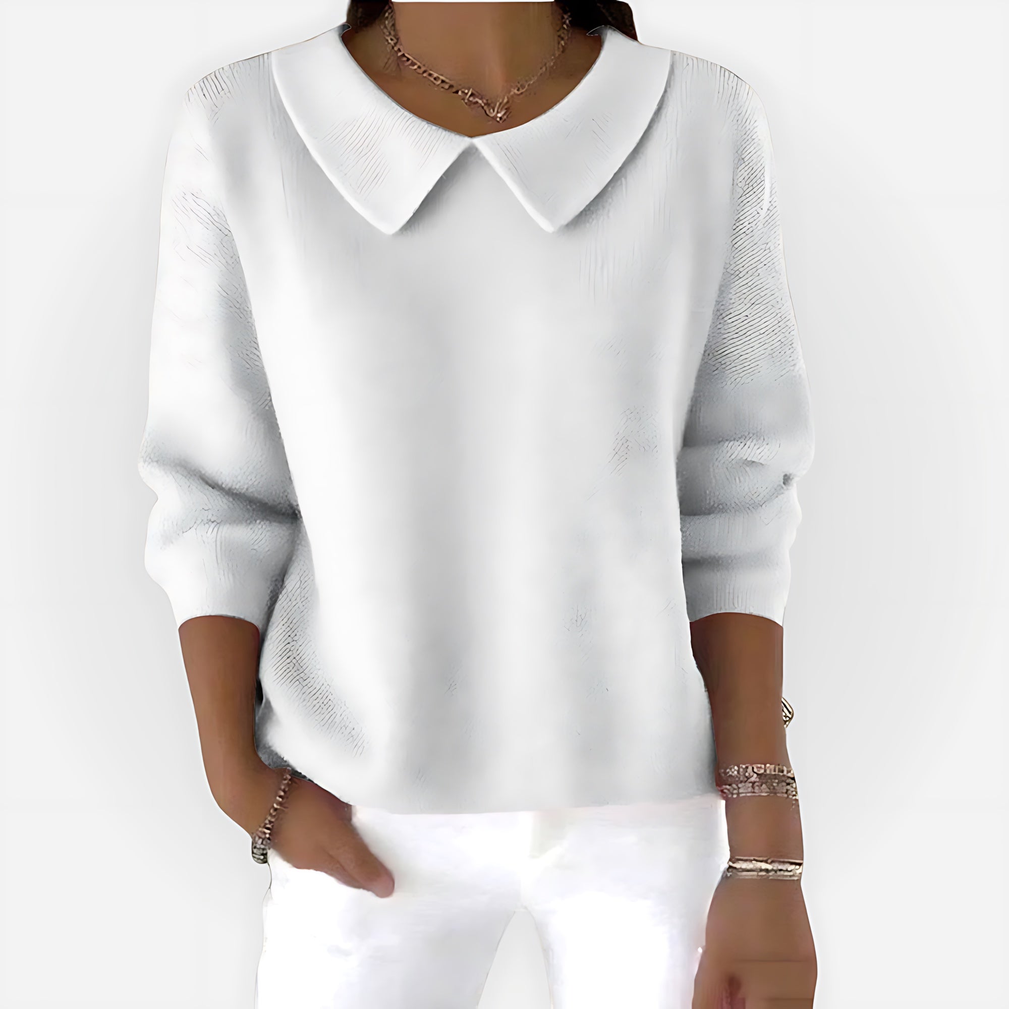 Sarah – Peter Pan Collar Knit Sweater