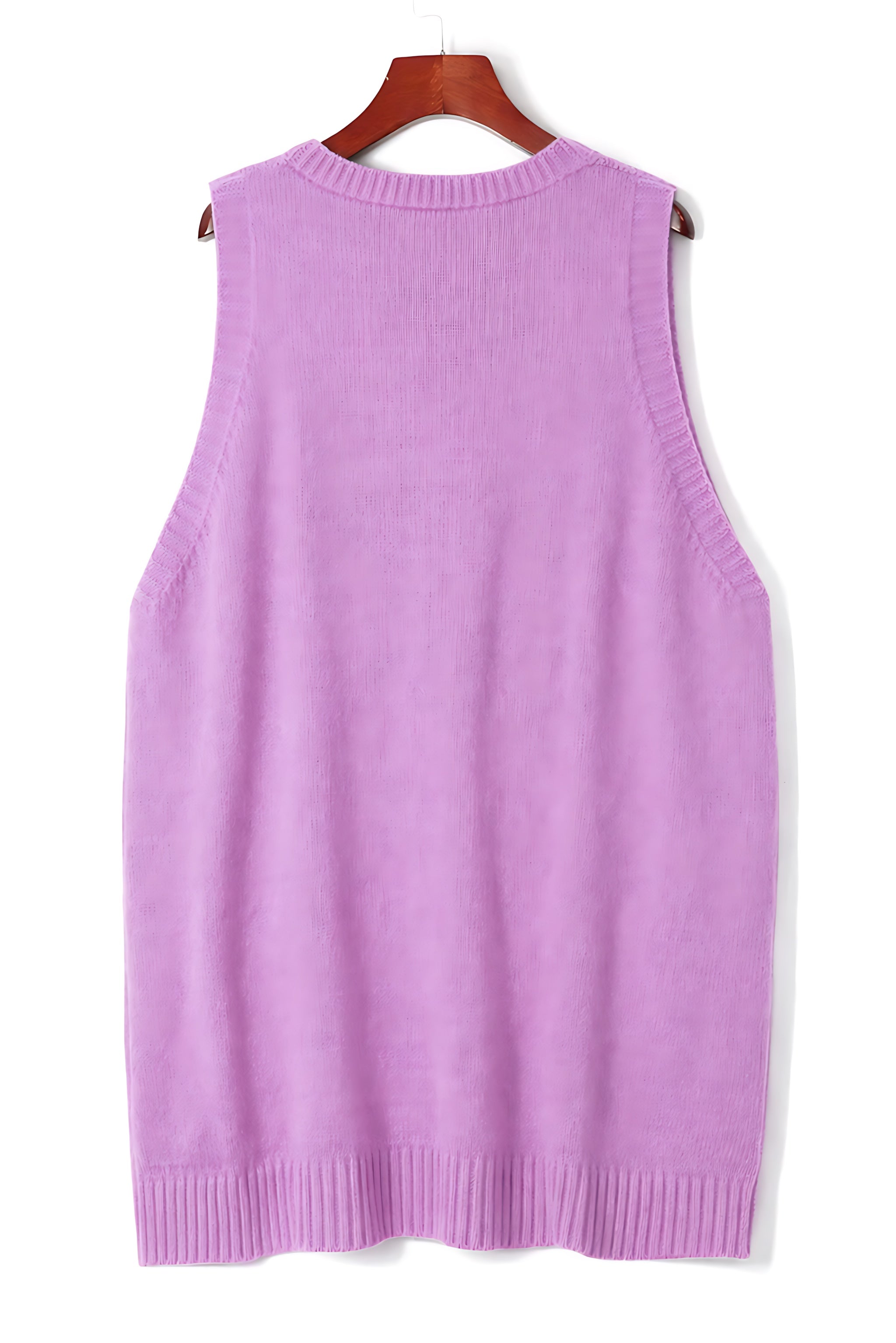 Savannah – Oversized V Neck Knit Vest