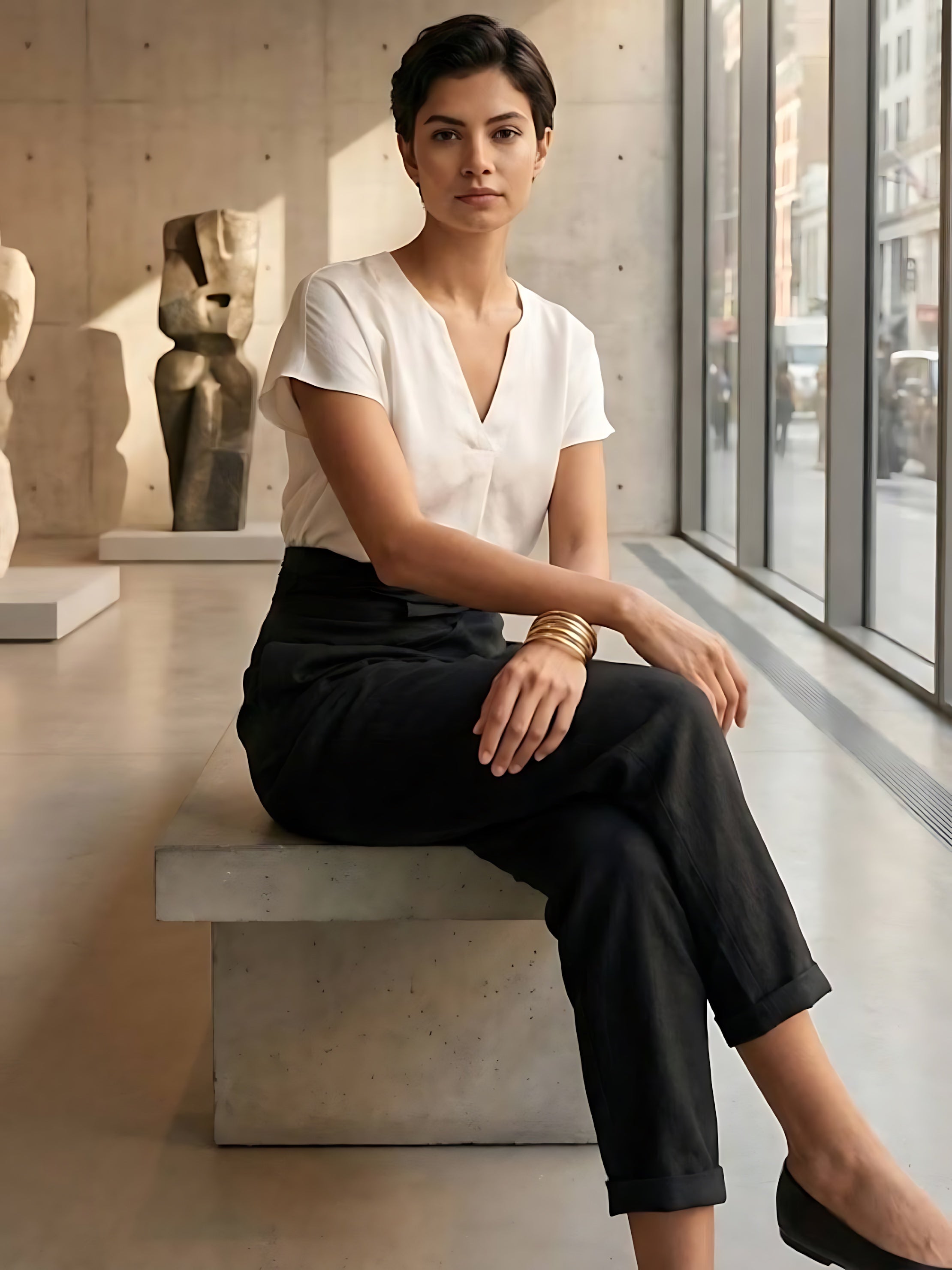 Savannah – Wrap Front Cropped Tapered Pants