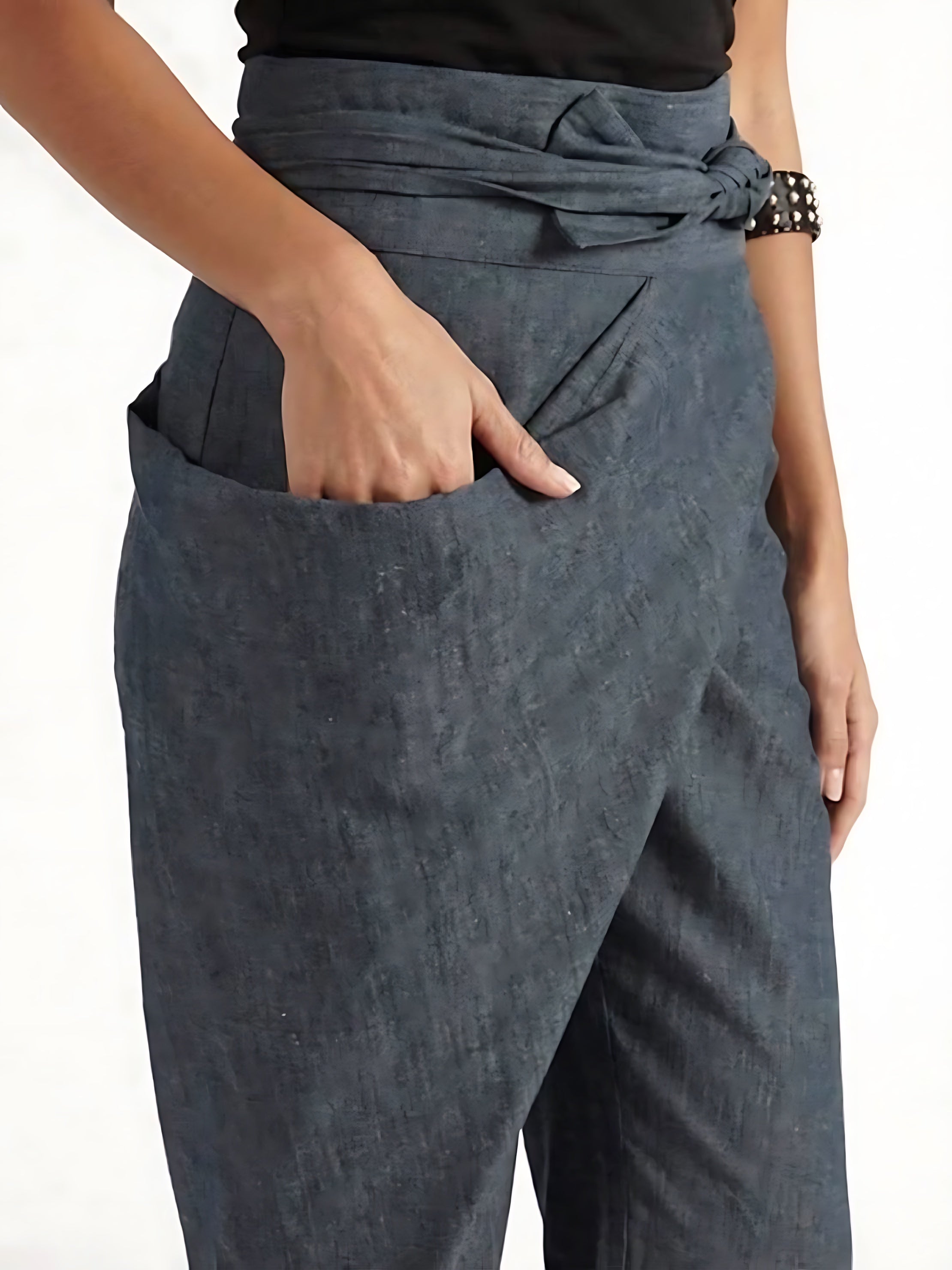 Savannah – Wrap Front Cropped Tapered Pants
