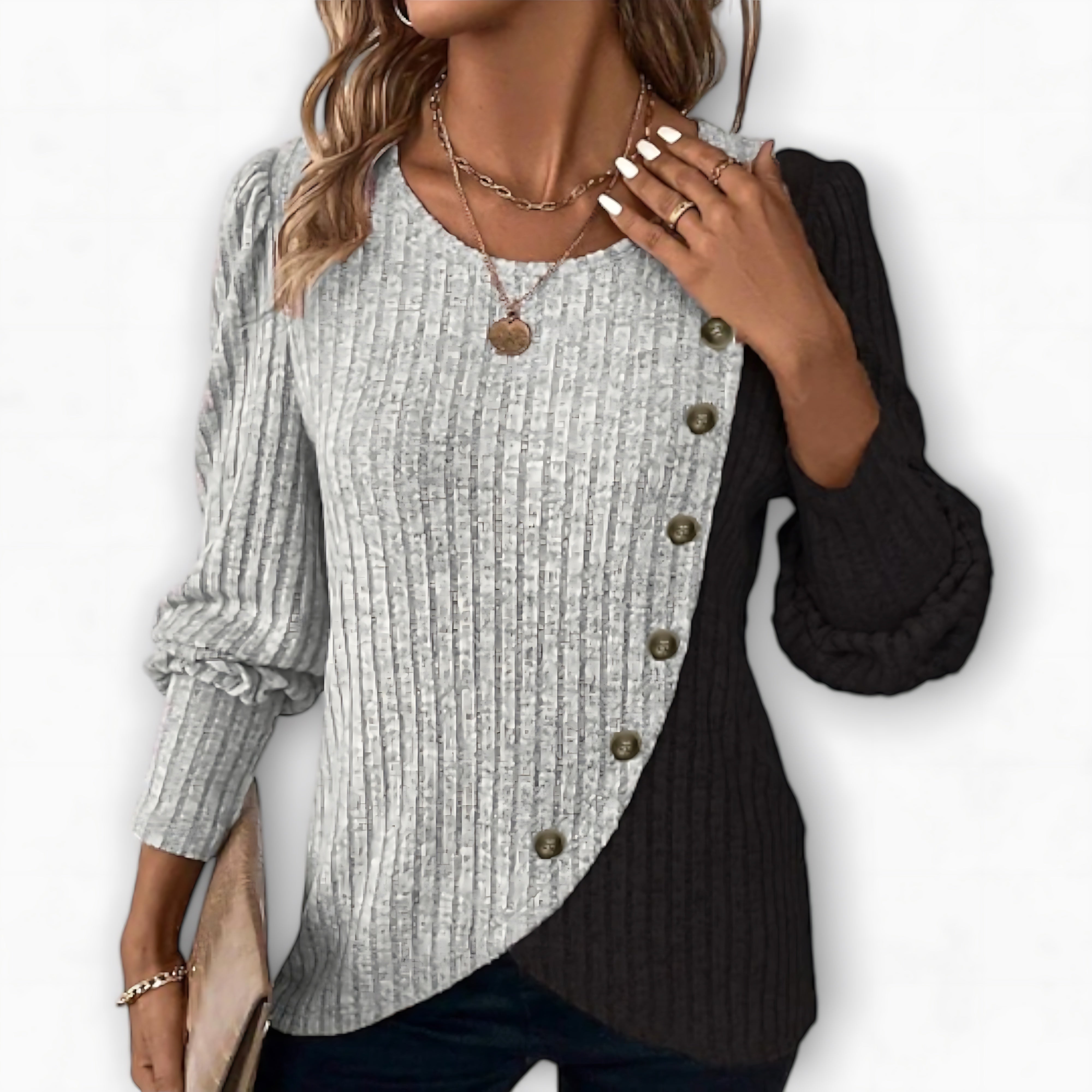Selena – Puff Sleeve Knit Top