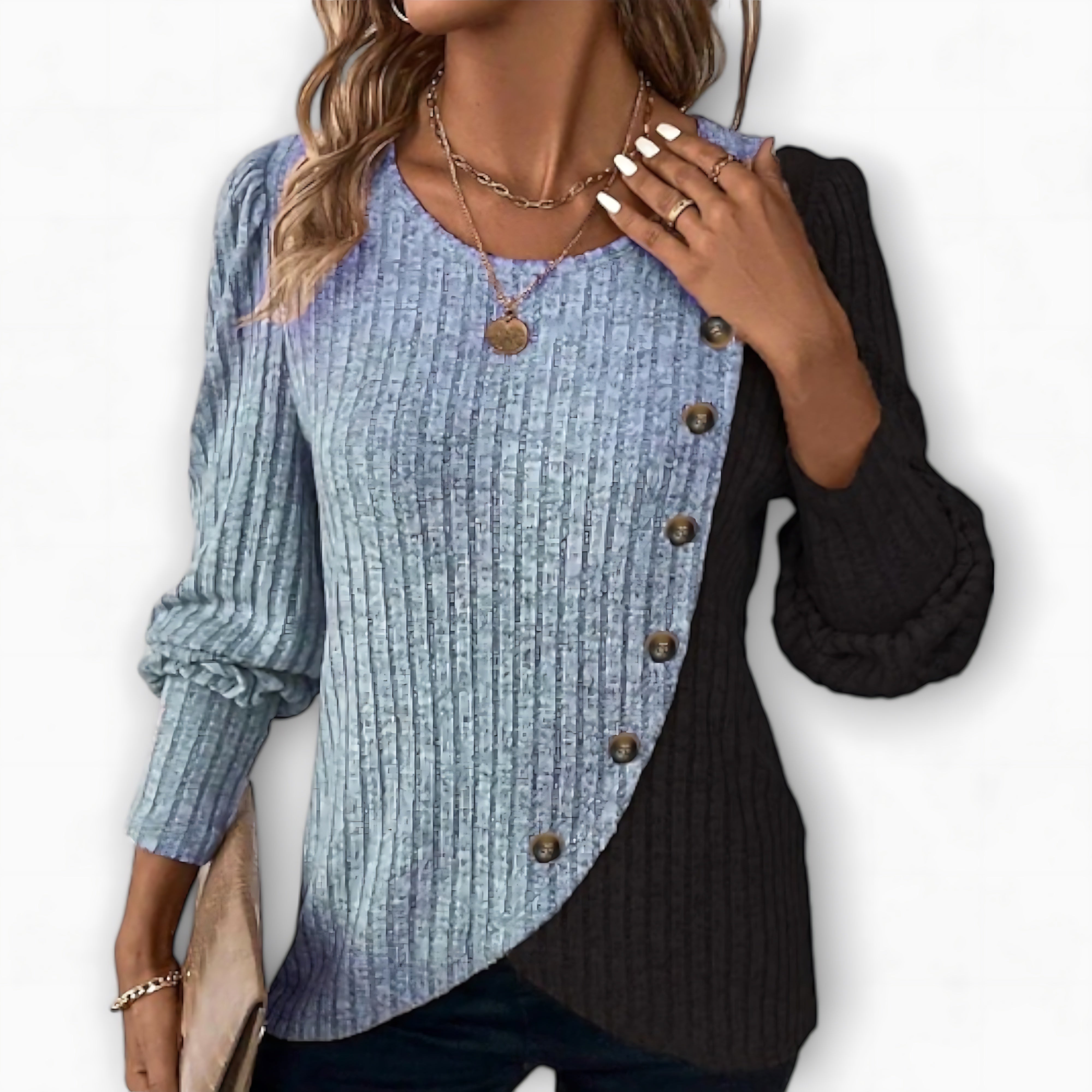 Selena – Puff Sleeve Knit Top