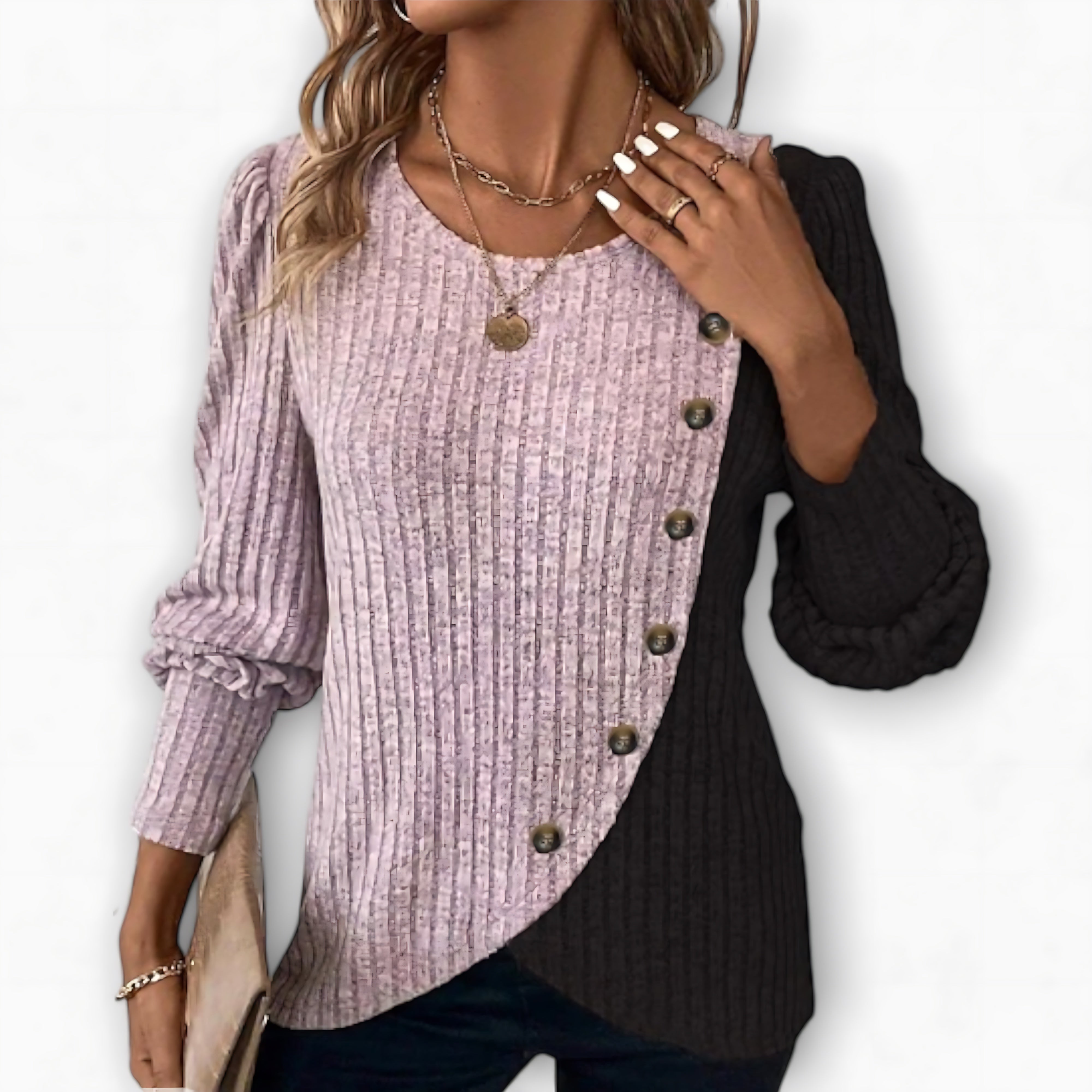 Selena – Puff Sleeve Knit Top