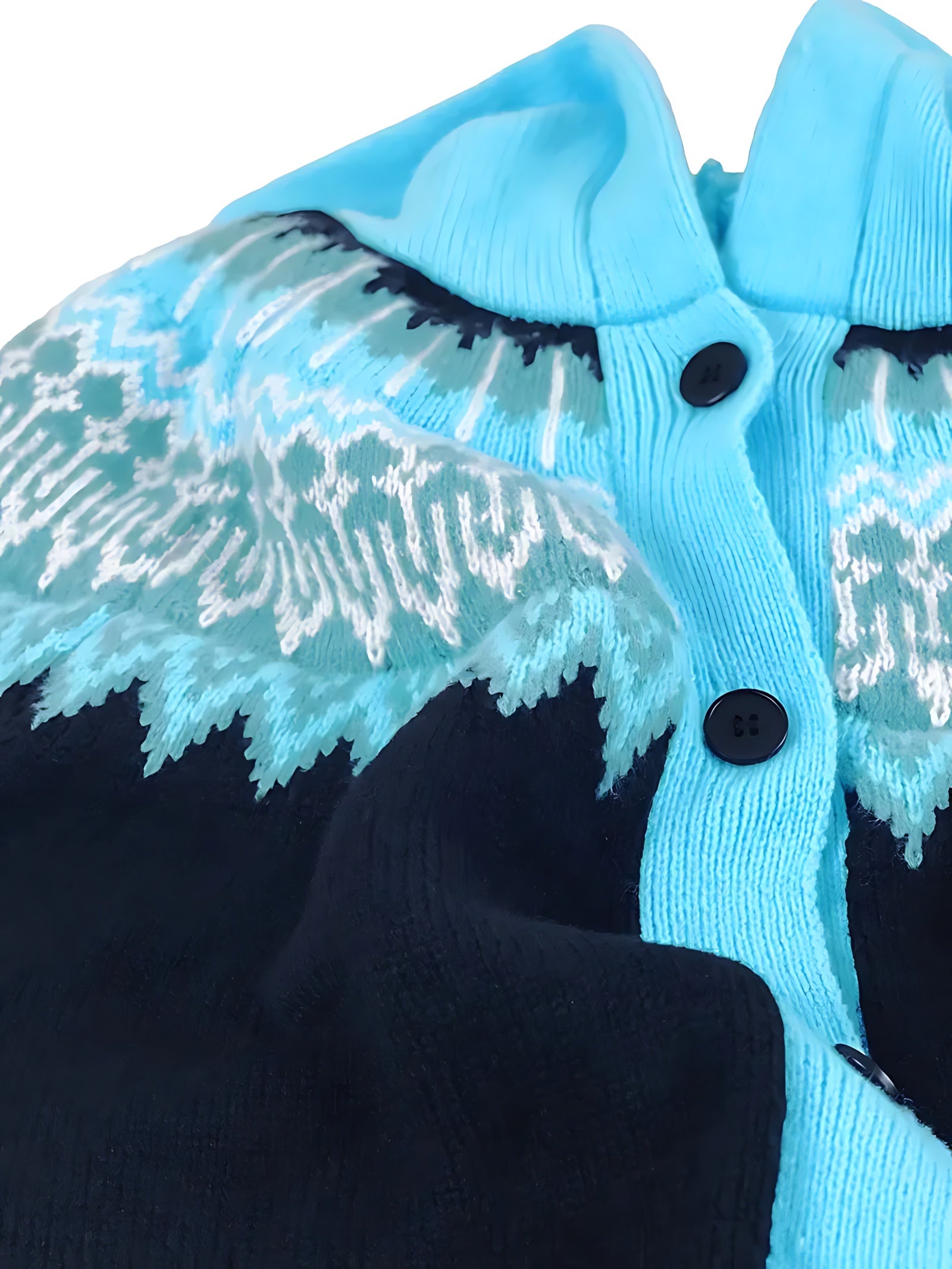 Serenity – Fair Isle Chunky Knit Button Up Cardigan