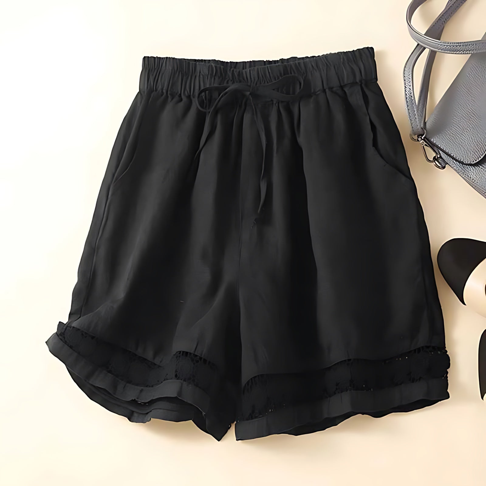 Serenity – Lace Trim Flowy Summer Shorts