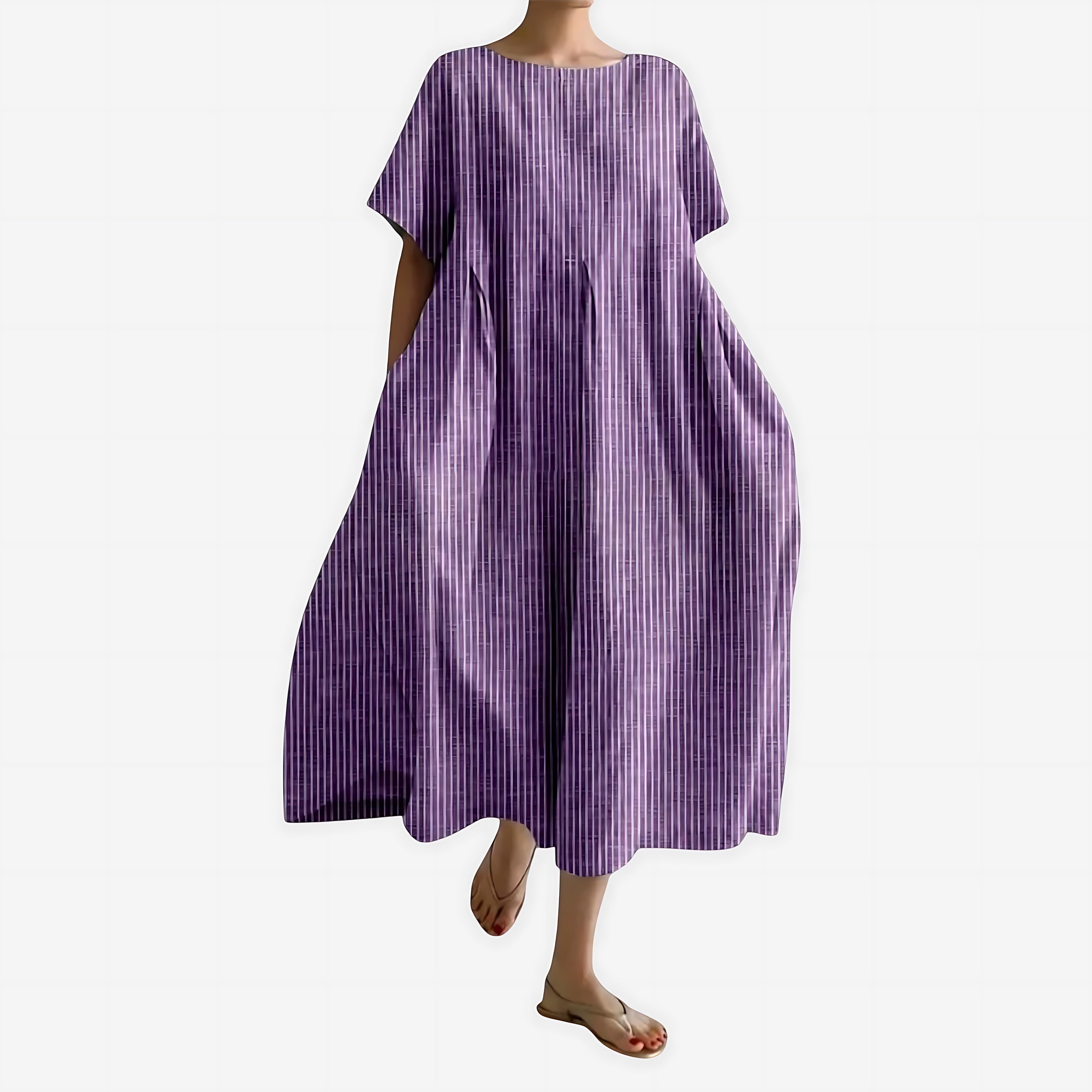 Serenity – Oversized Short Sleeve Shift Midi Dress