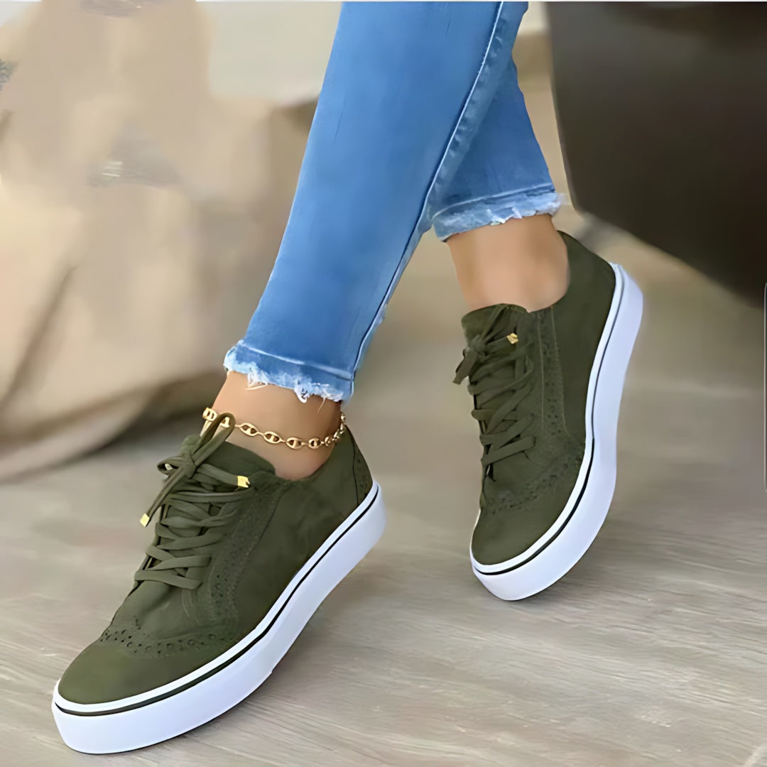 Sienna – Canvas Lace Up Low Top Sneakers