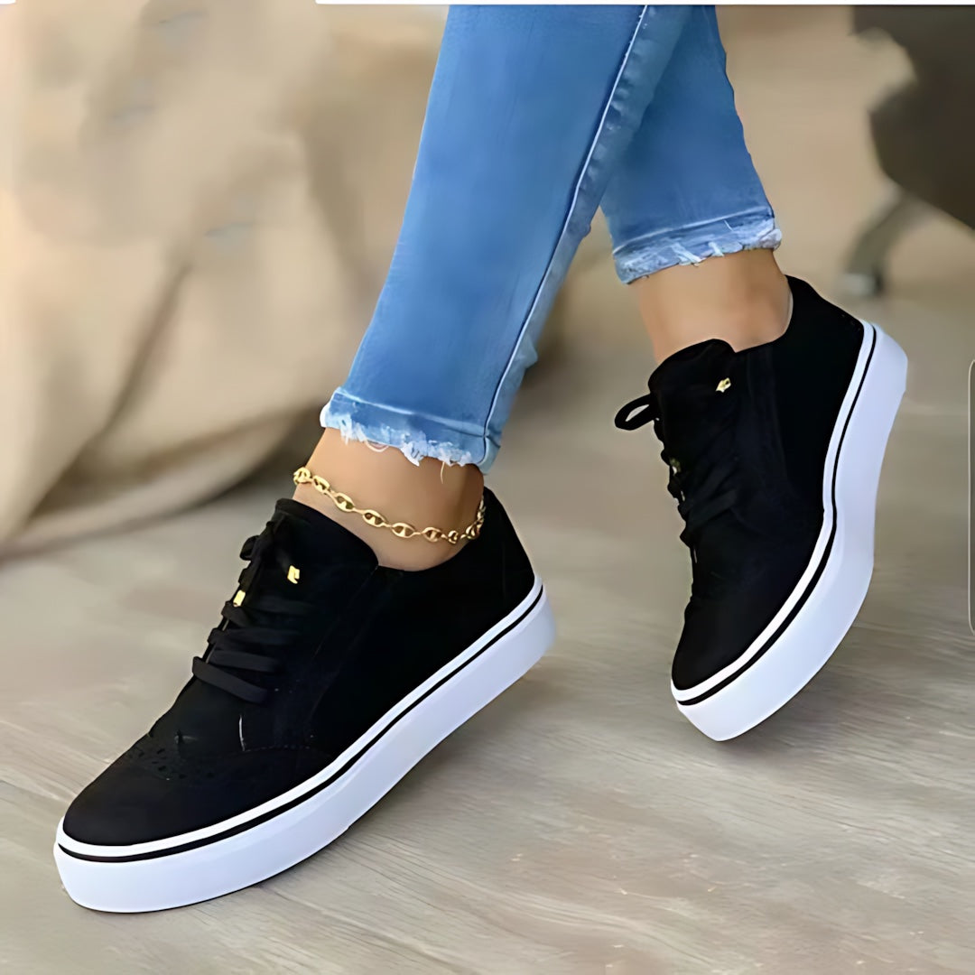 Sienna – Canvas Lace Up Low Top Sneakers