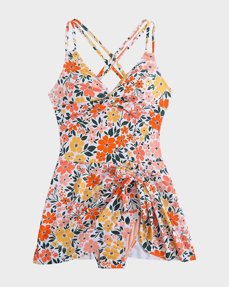 Elke – V Neck Wrap Swimdress