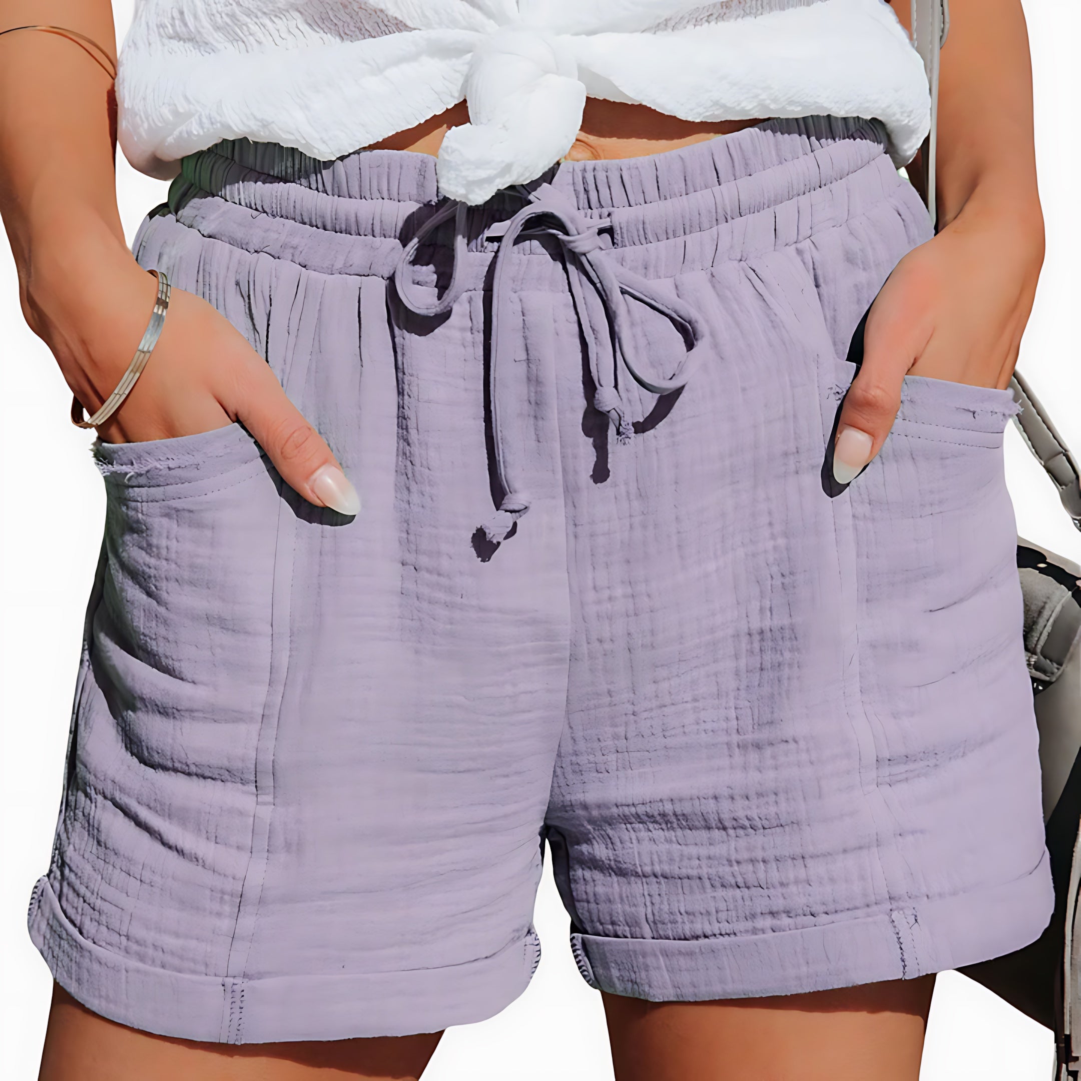 Skylar – Elastic Waist Wide Leg Summer Shorts
