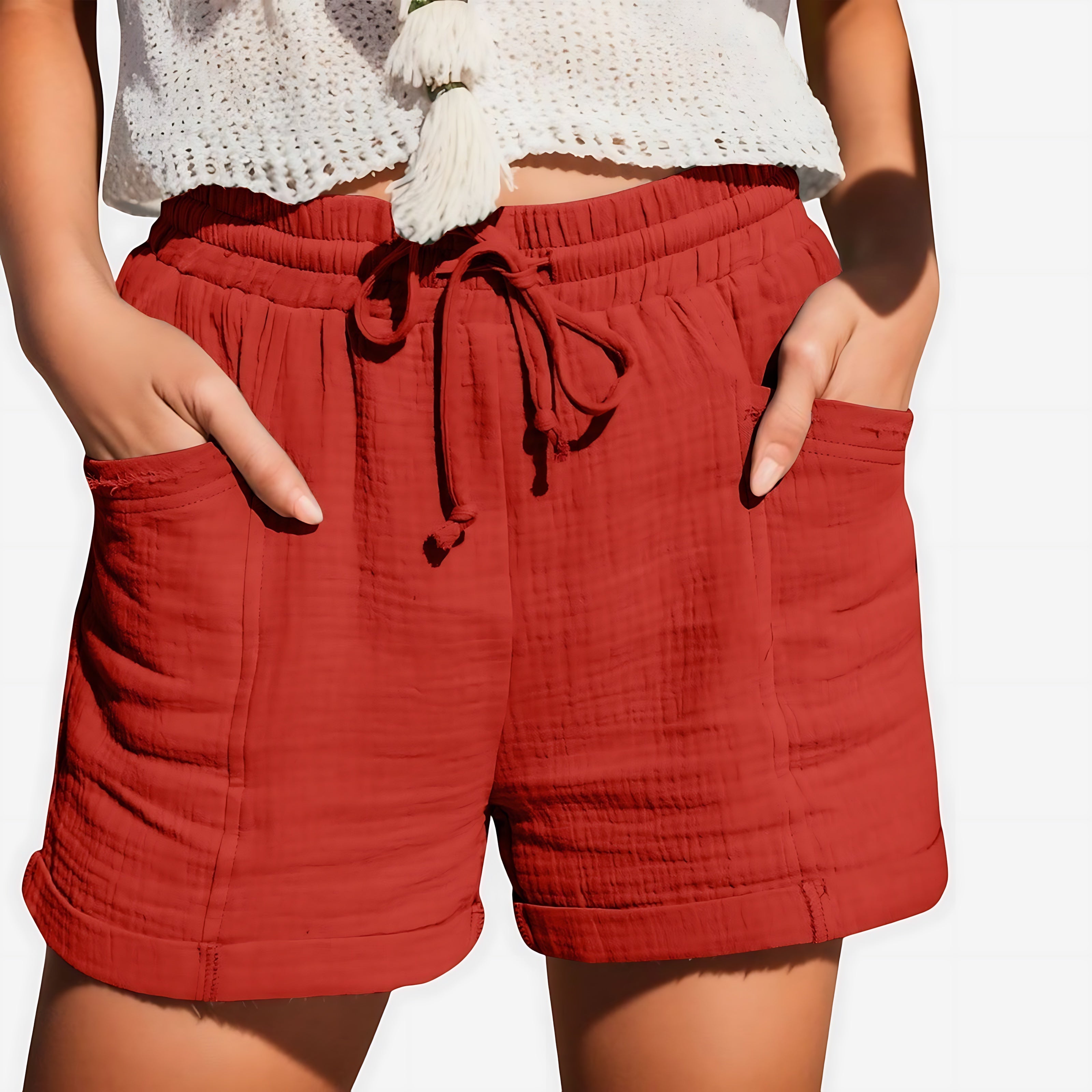 Skylar – Elastic Waist Wide Leg Summer Shorts