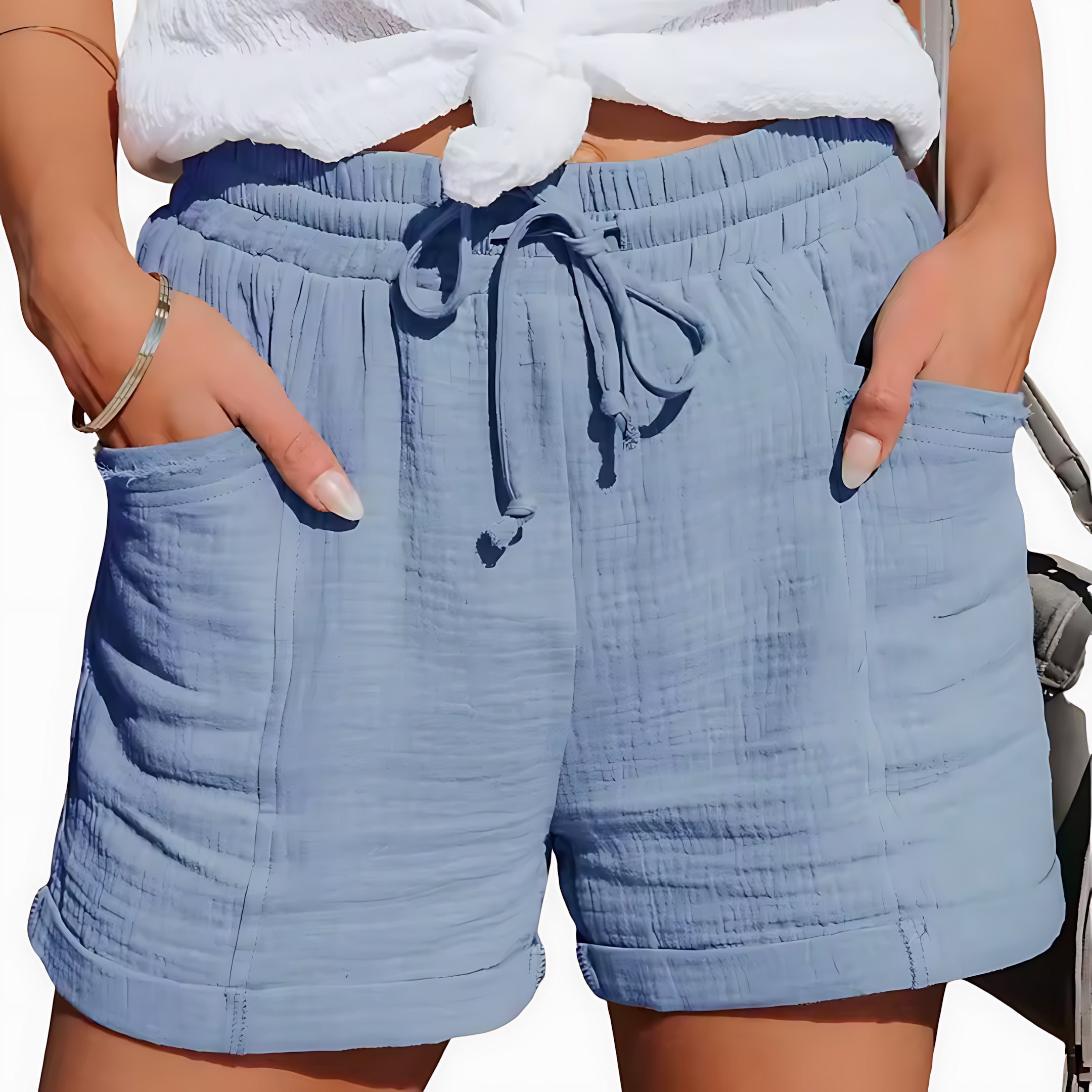 Skylar – Elastic Waist Wide Leg Summer Shorts