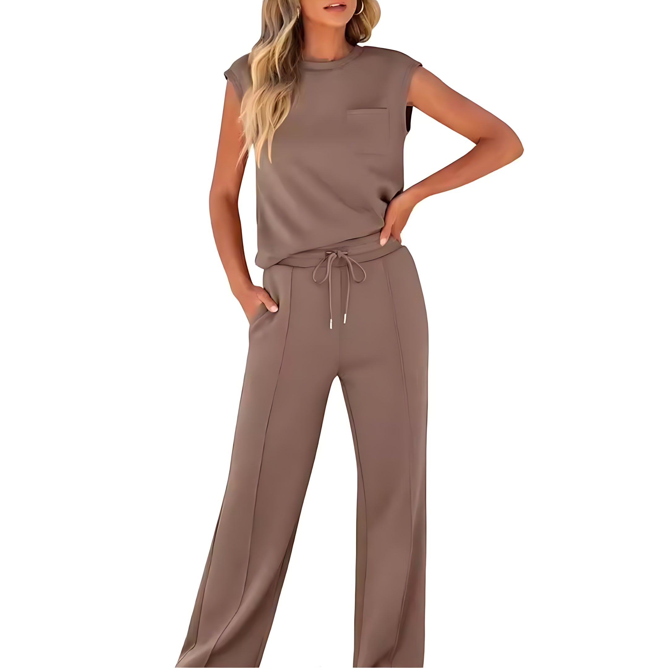 Skylar – Tank Top And Straight Leg Pants Lounge Co-ord