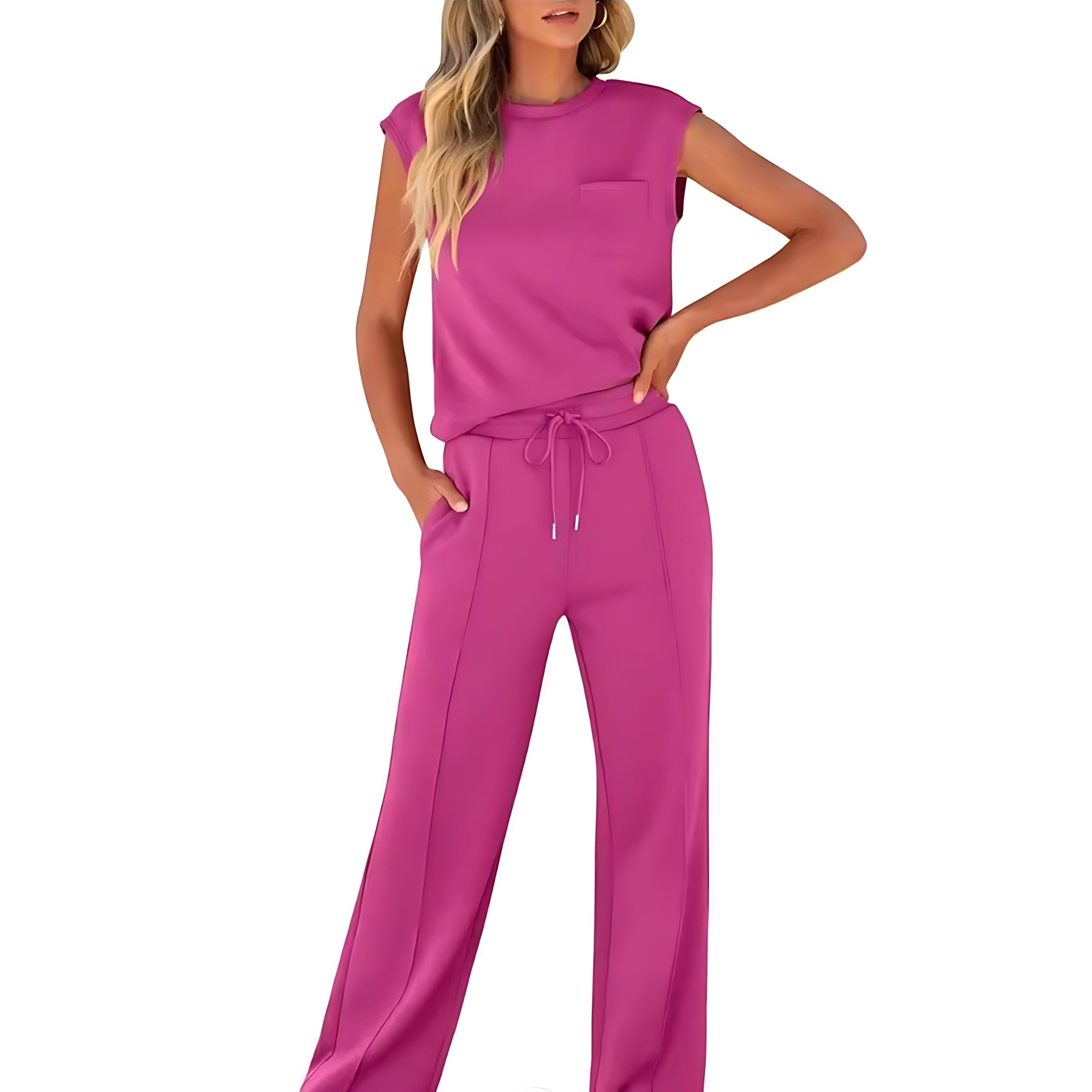 Skylar – Tank Top And Straight Leg Pants Lounge Co-ord