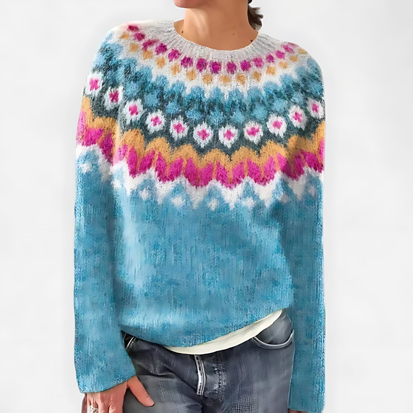 Sofia – Nordic Fair Isle Knit Sweater